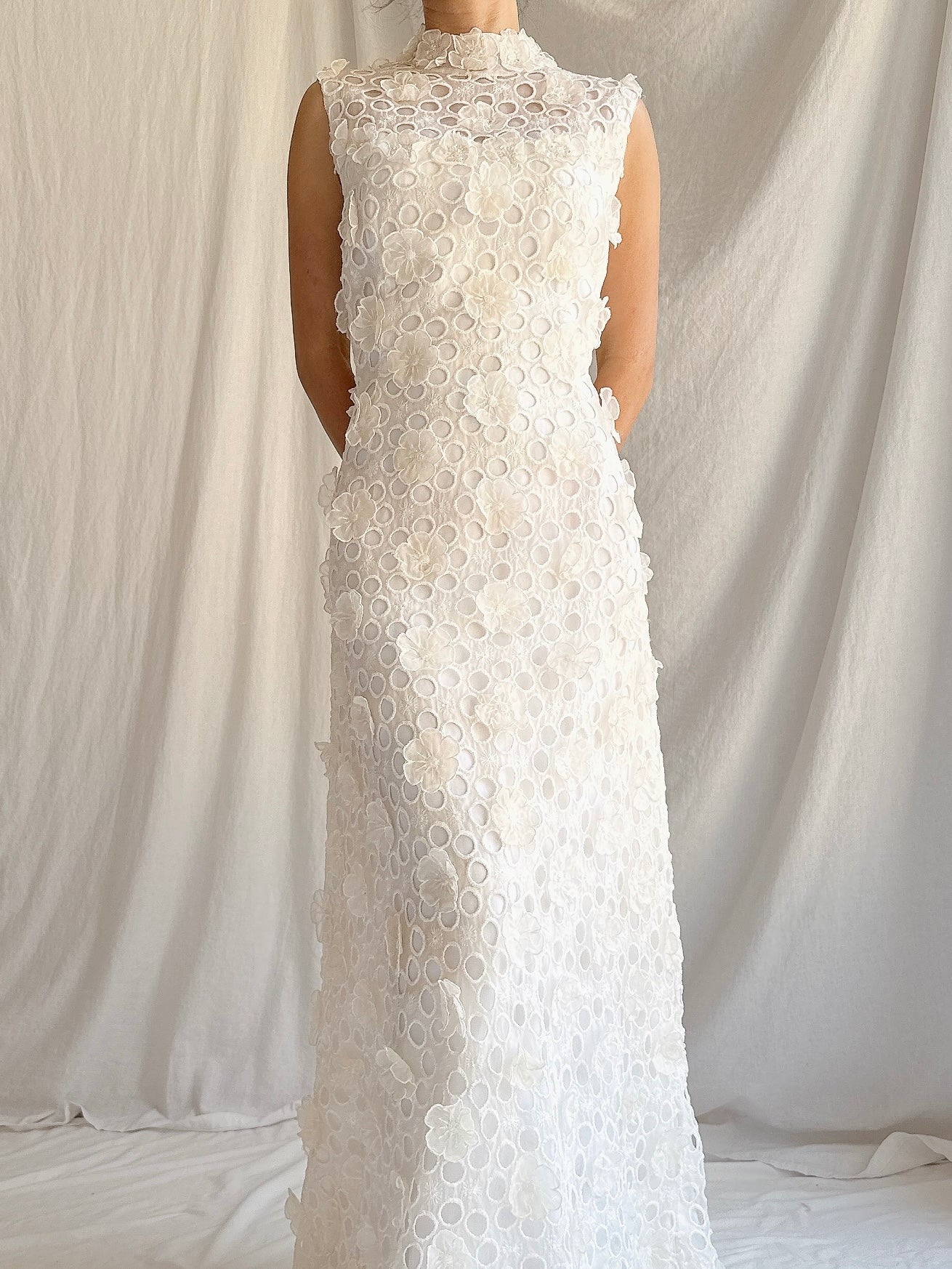 RESERVED 1960s Silk Organza 3D Gown - S/M