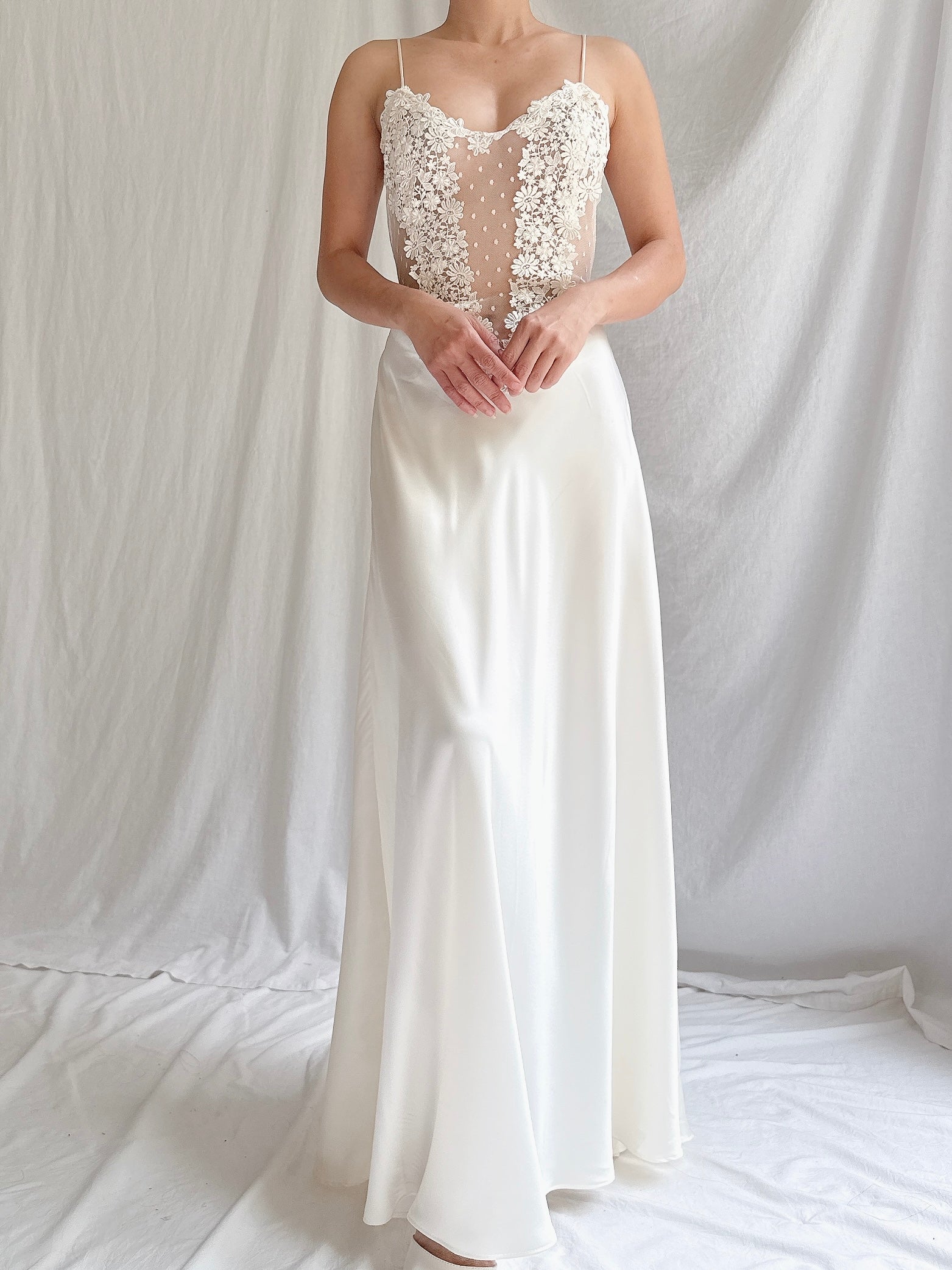 Vintage Satin Slip Dress - M
