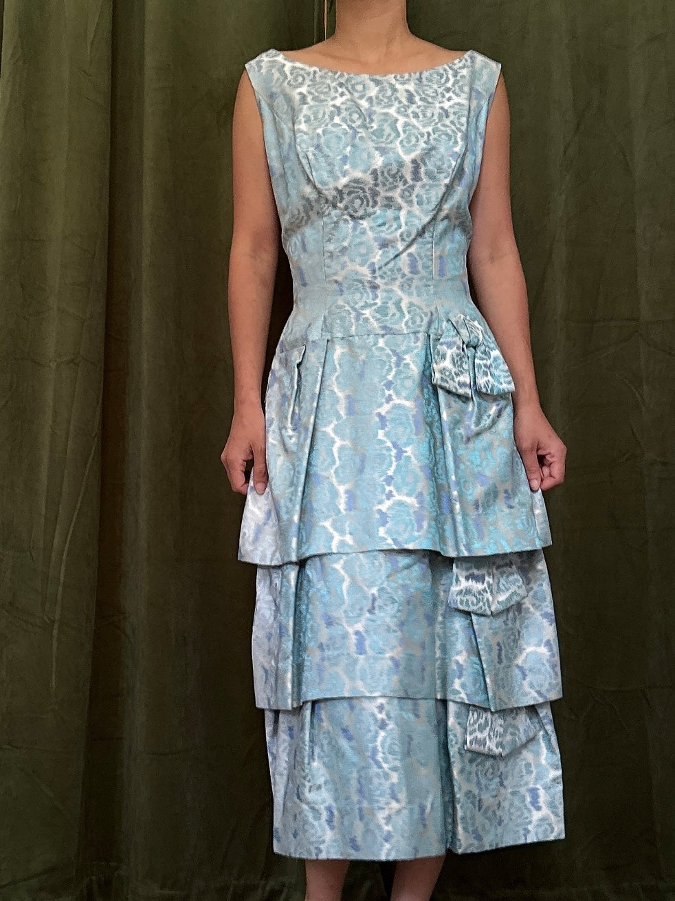 1960 Jacquard Dropped Waist Dress - XS/S