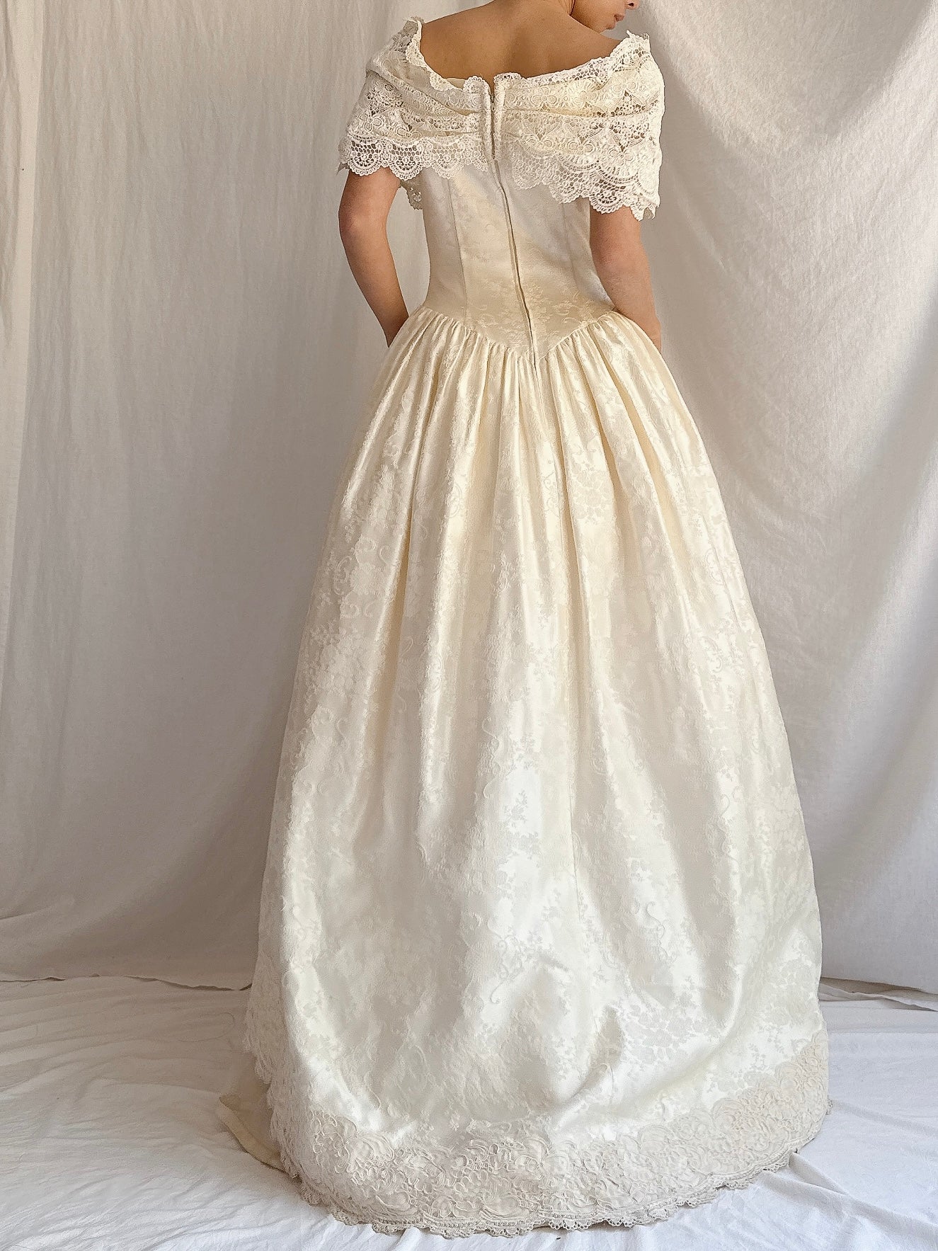 Vintage Brocade Dropped Waist Dress - XXS/0