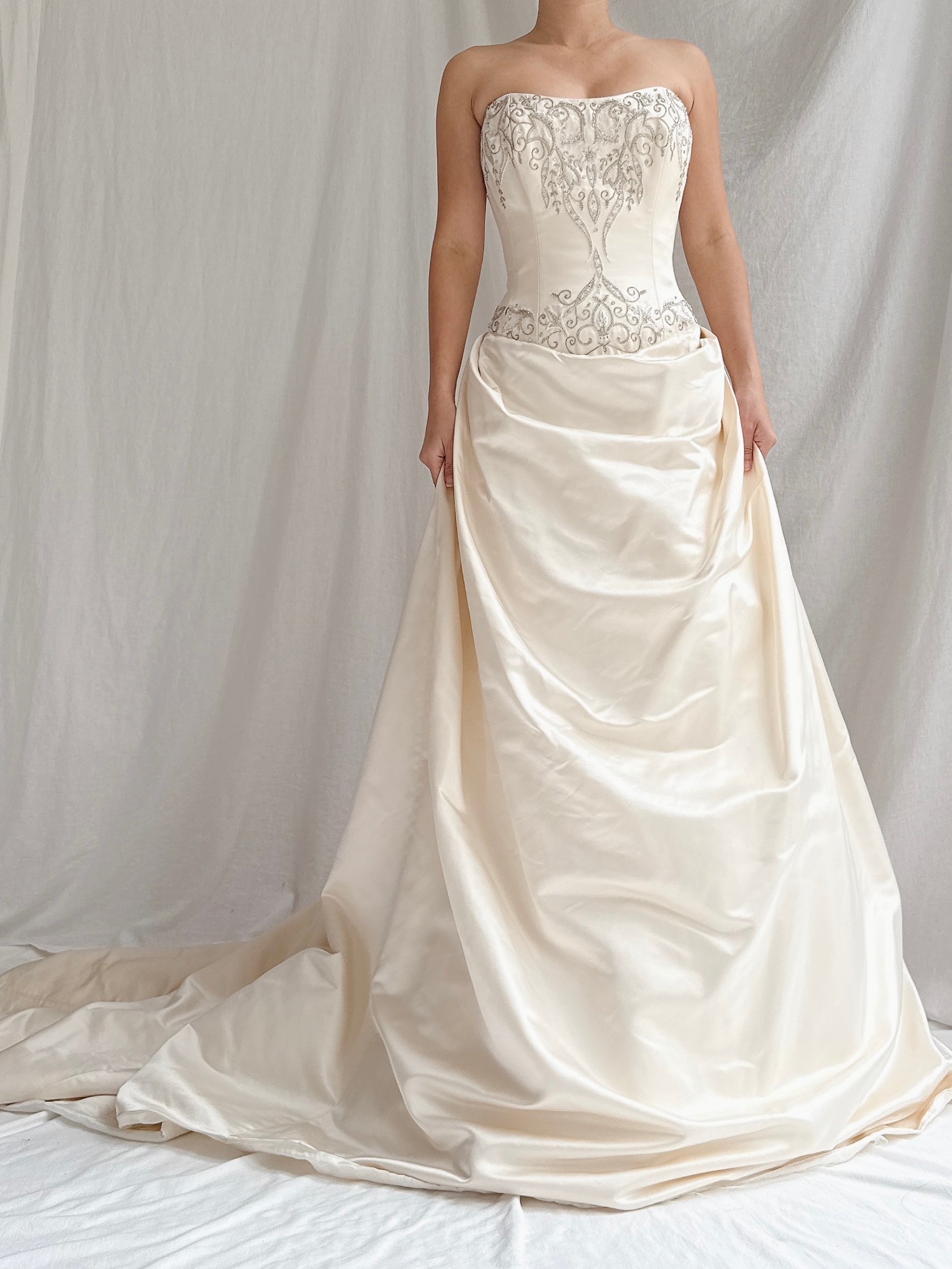 Vintage Sassi Holfold UK Silk Bustier Gown - M/10