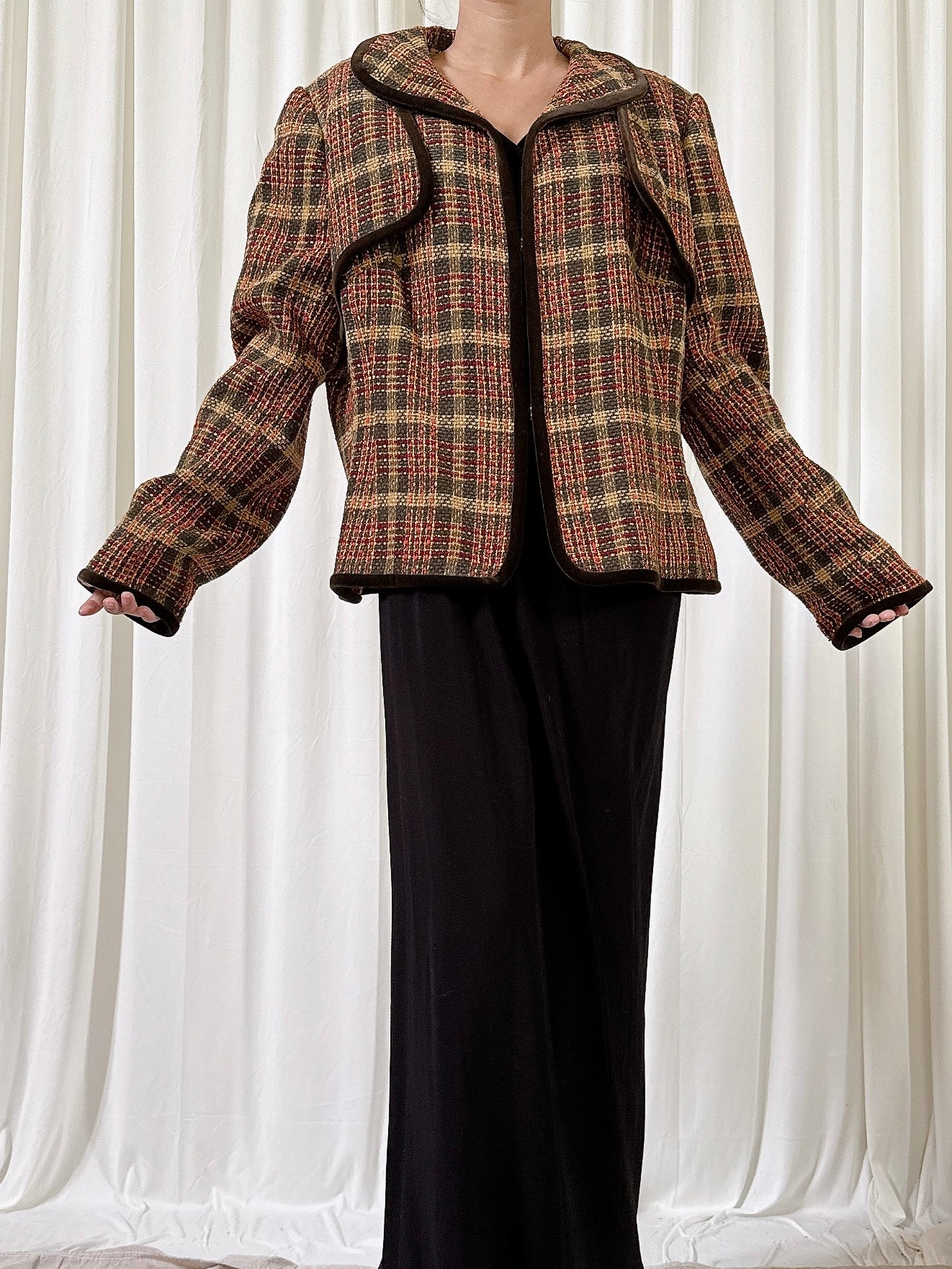Vintage Solva Tweed Jacket - Size 46
