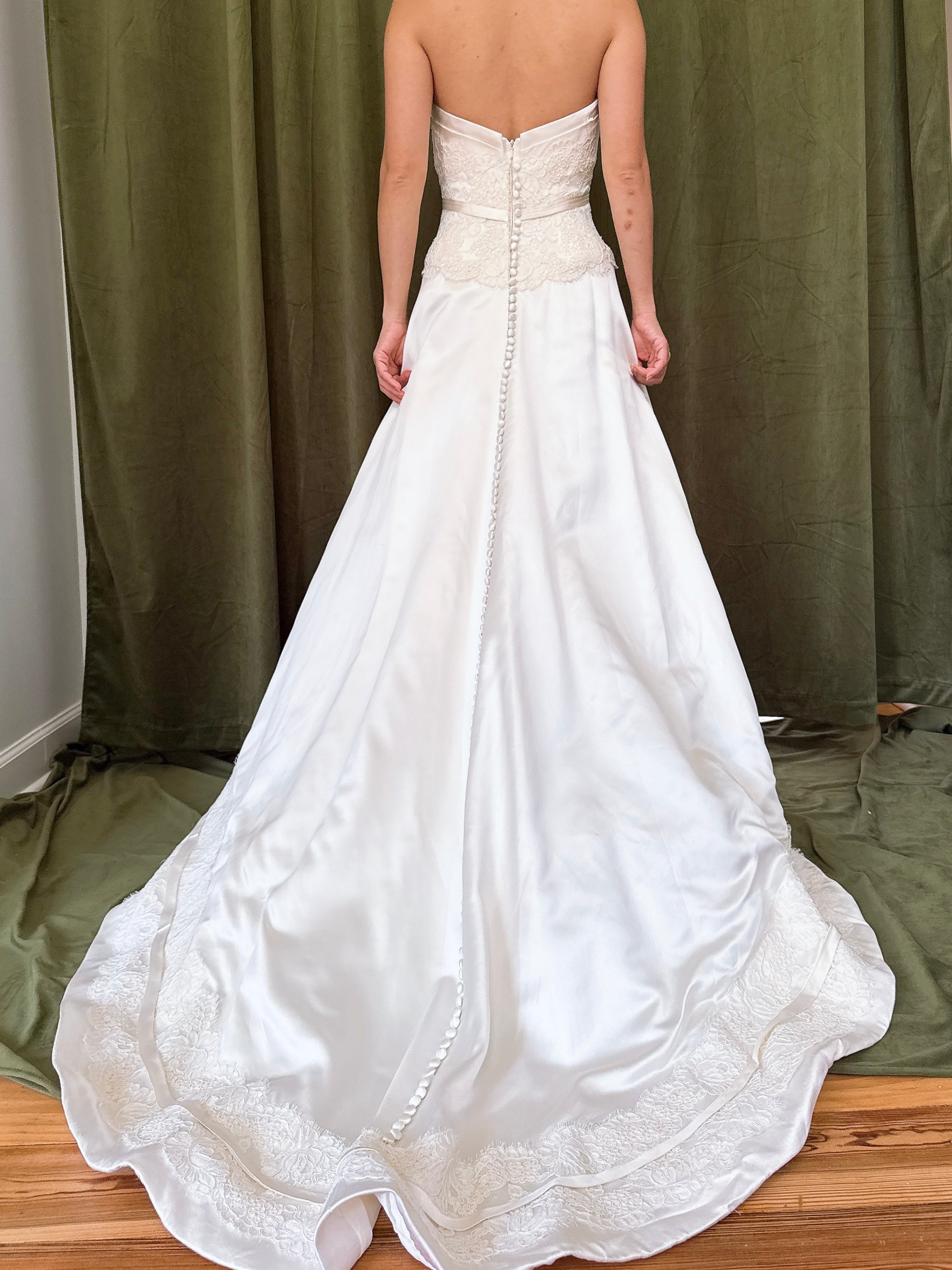 Vintage Rivini Silk Satin Strapless Gown - XS