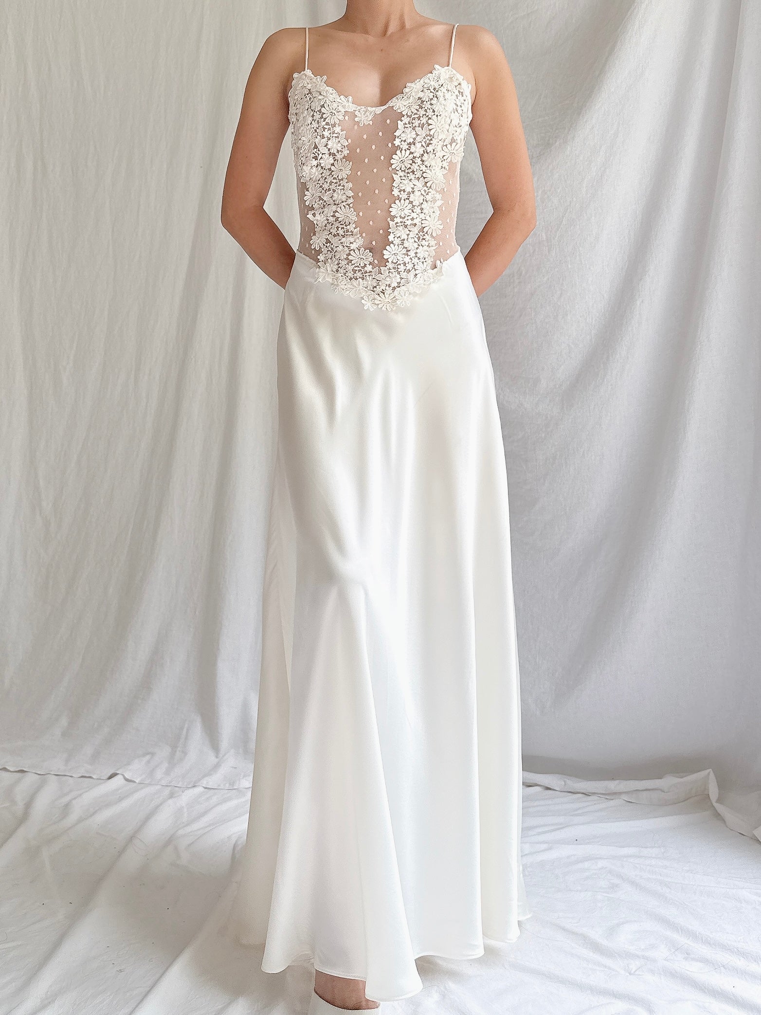 Vintage Satin Slip Dress - M