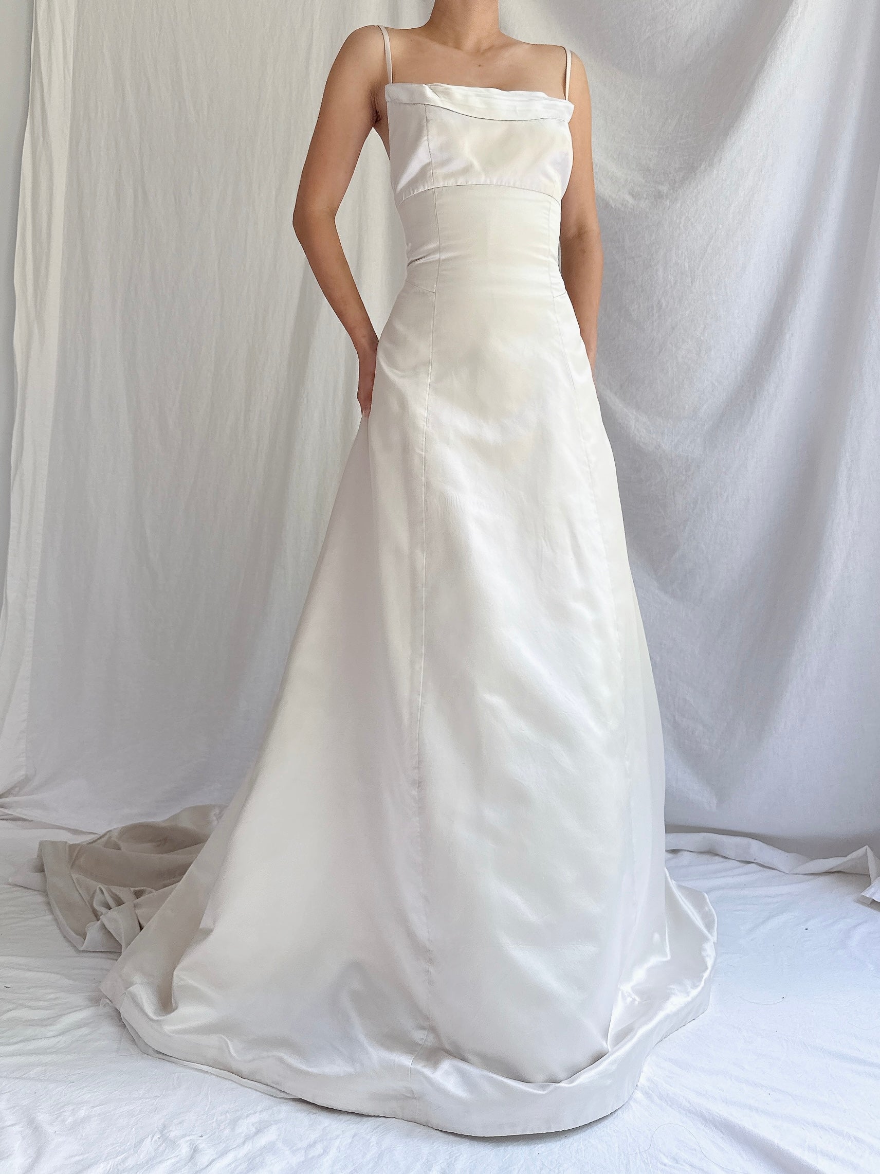 1990s Werkstatte Oyster Silk Gown - M