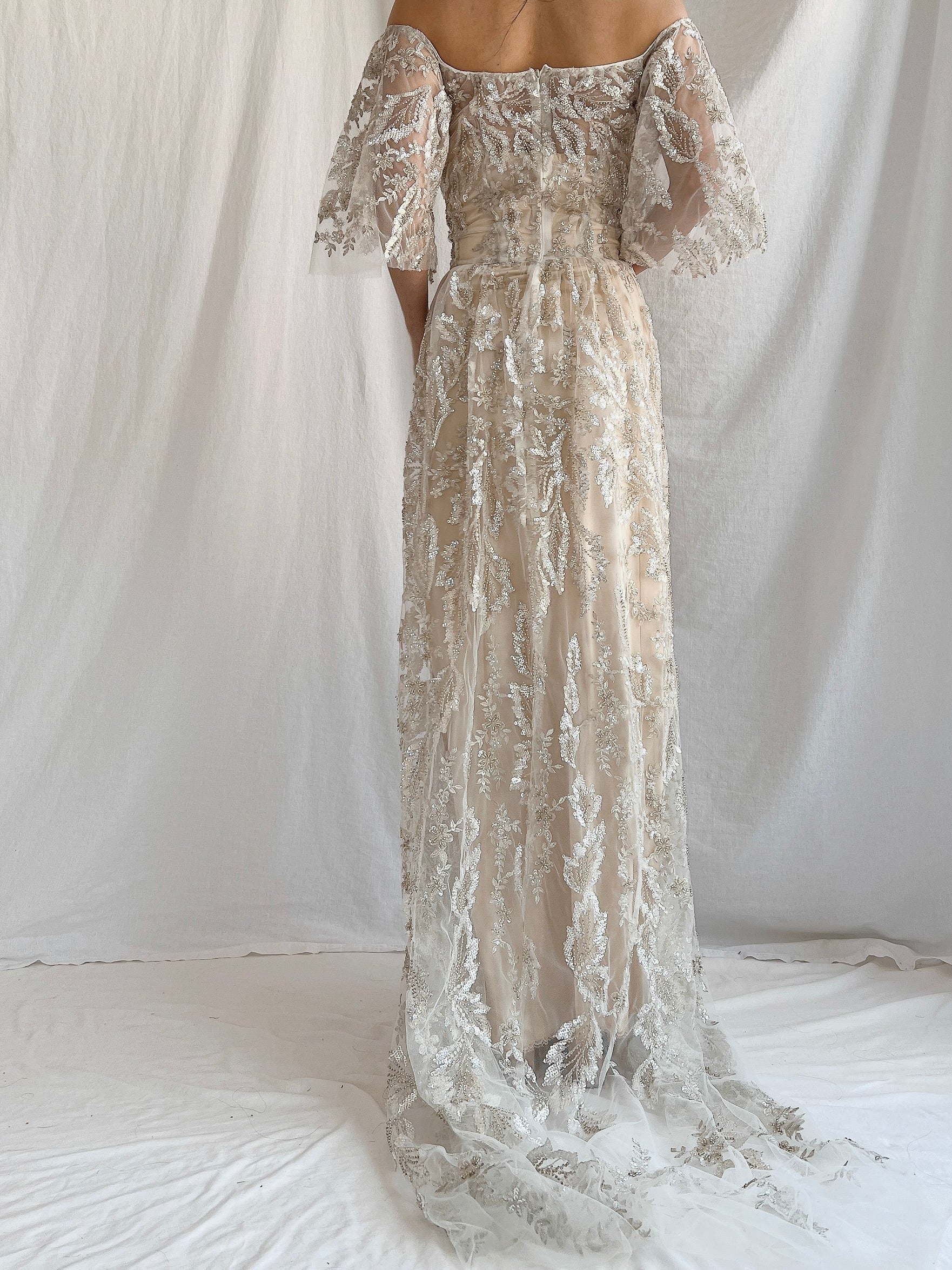 Beaded Off-the-Shoulder Gown - S/4/6