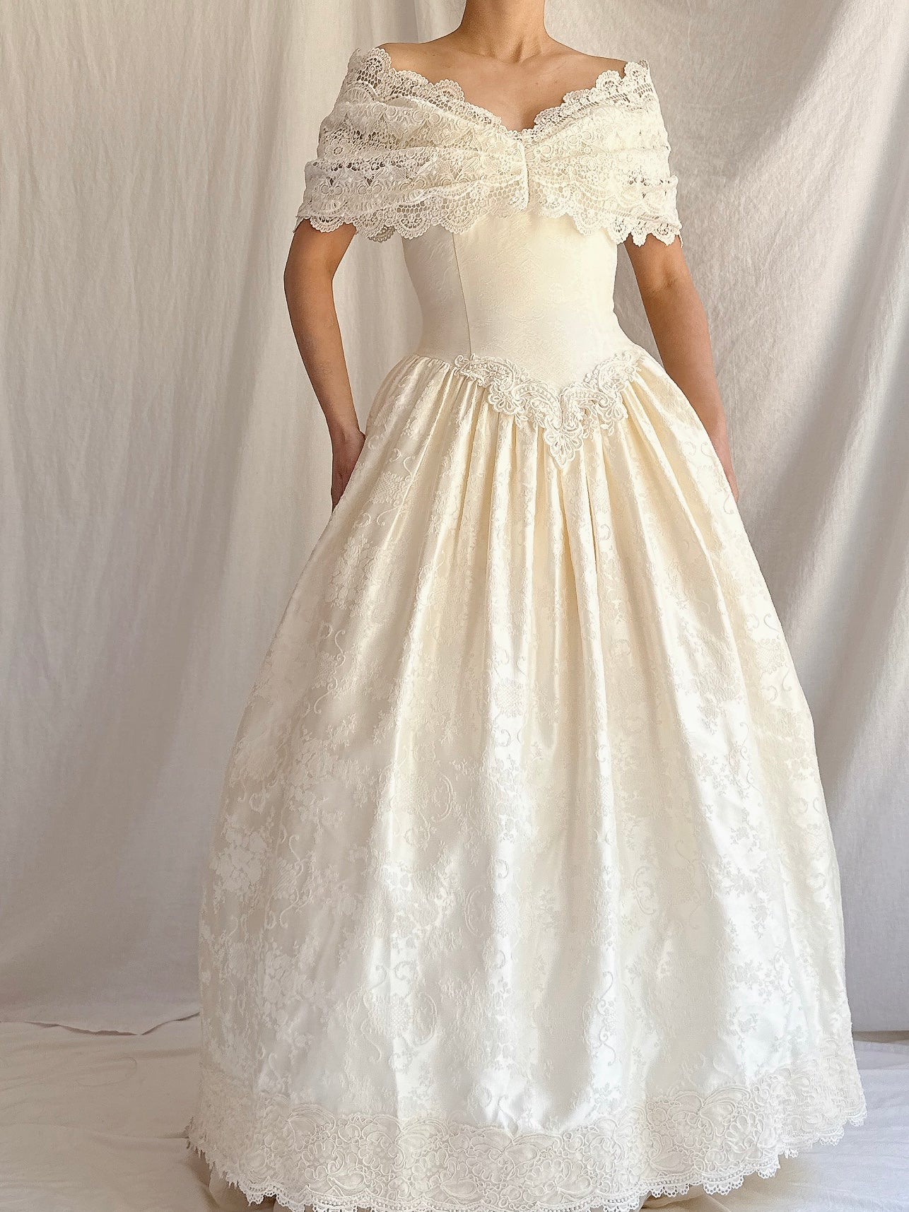 Vintage Brocade Dropped Waist Dress - XXS/0