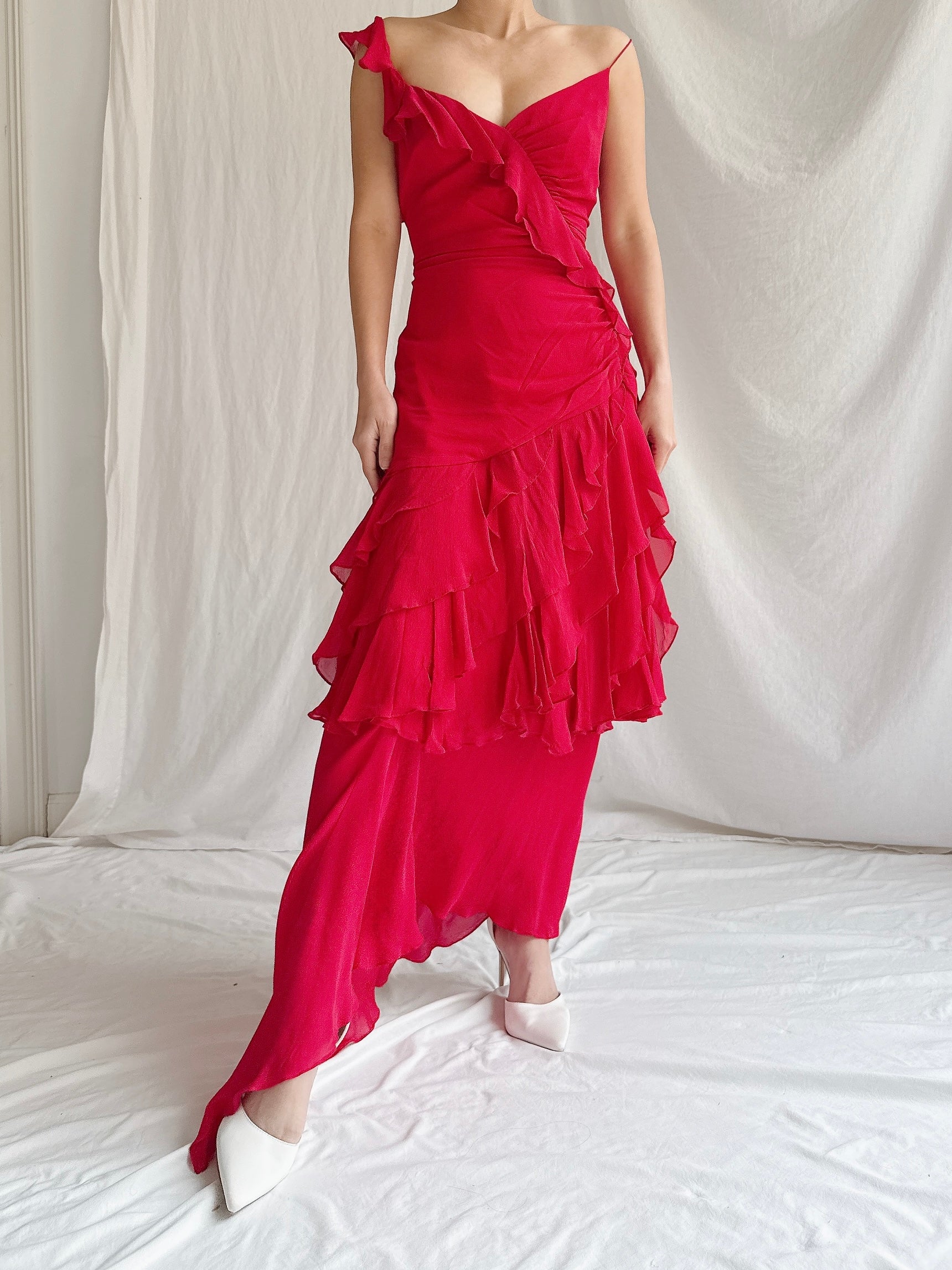 Vintage Italian Silk Gown - M/L
