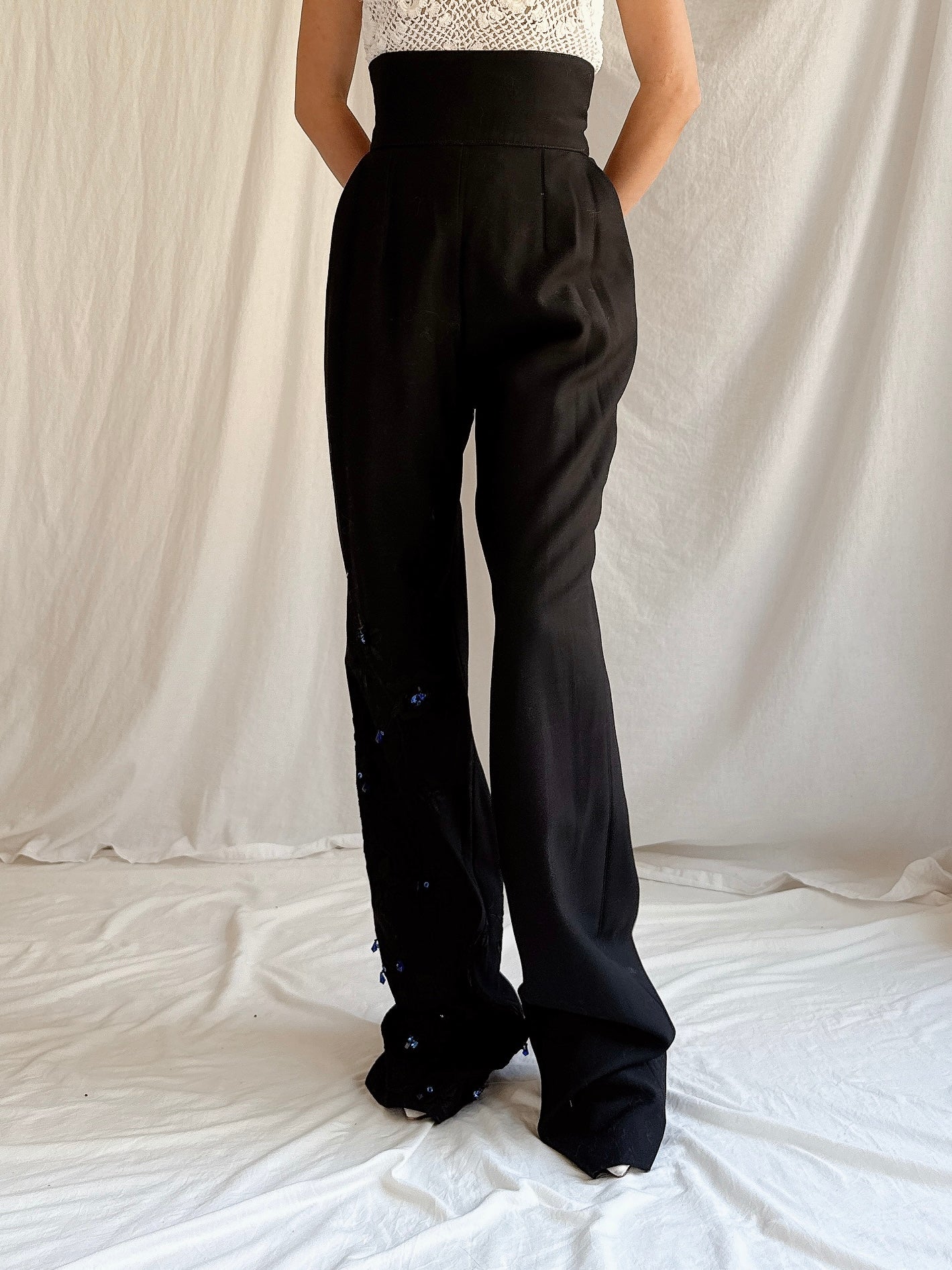Vintage Angelo Mozzillo Italy Wool Trousers - S/IT 42