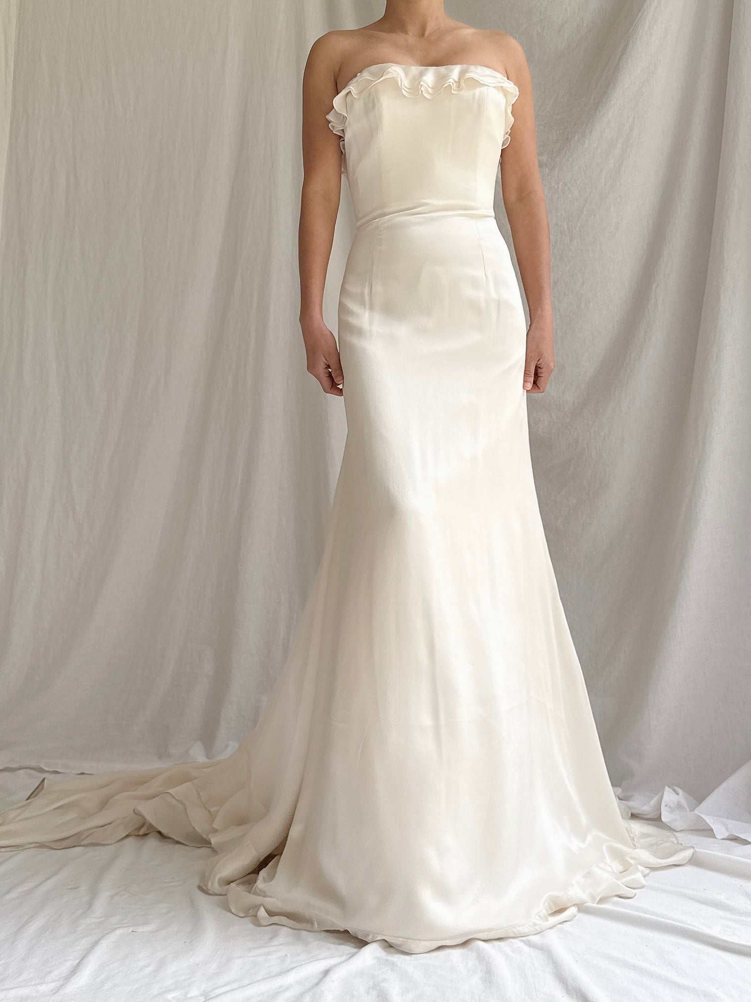 Vintage Saks 5th Ave Silk Charmeuse Gown - S/4/6