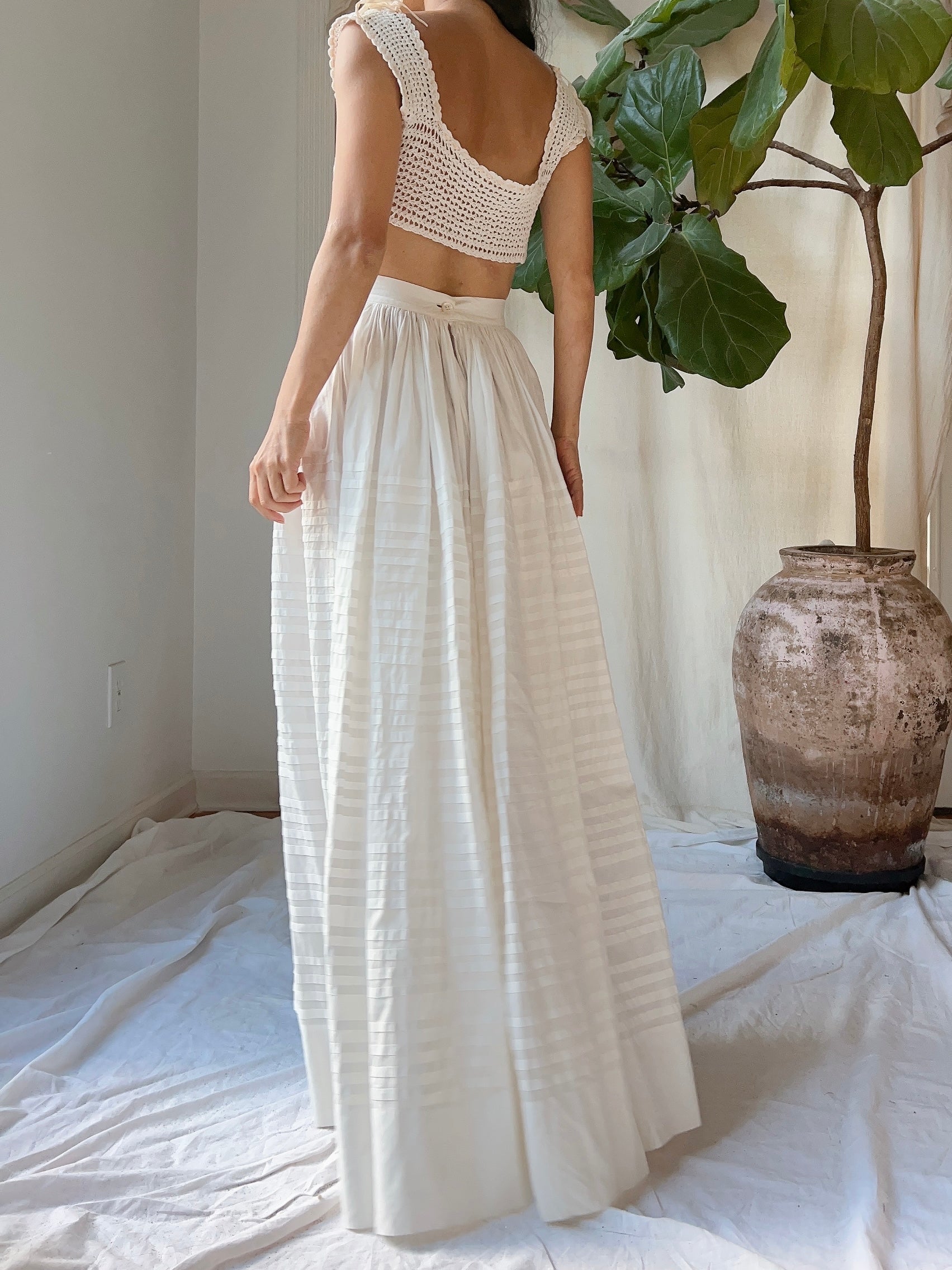 Antique Cotton Skirt - S