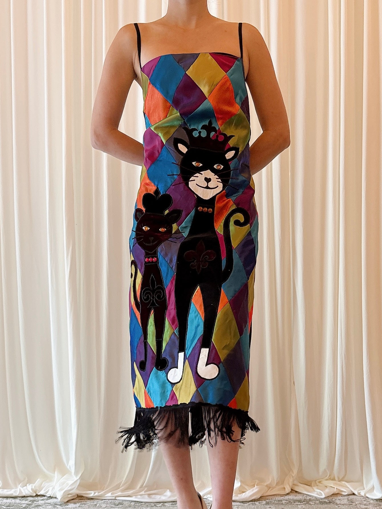Vintage Kyoko Higa Cat Dress - Size 40