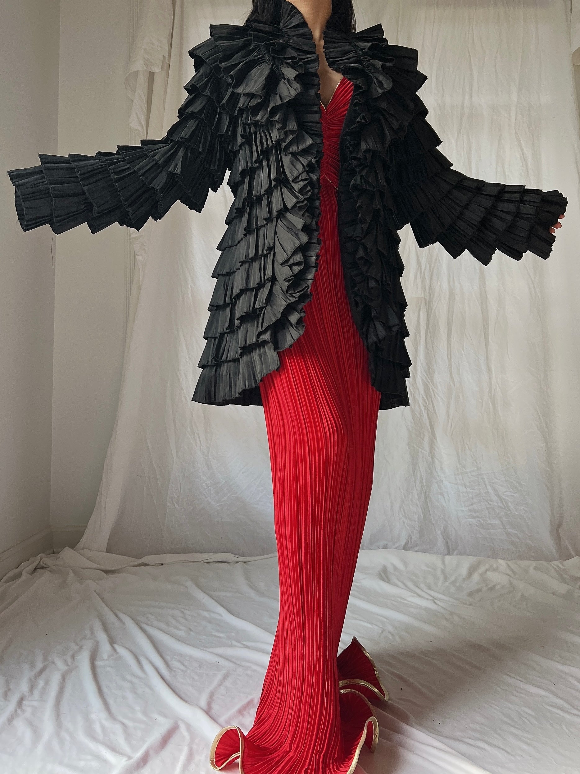 Vintage Ruffle Tiered Jacket - S-M