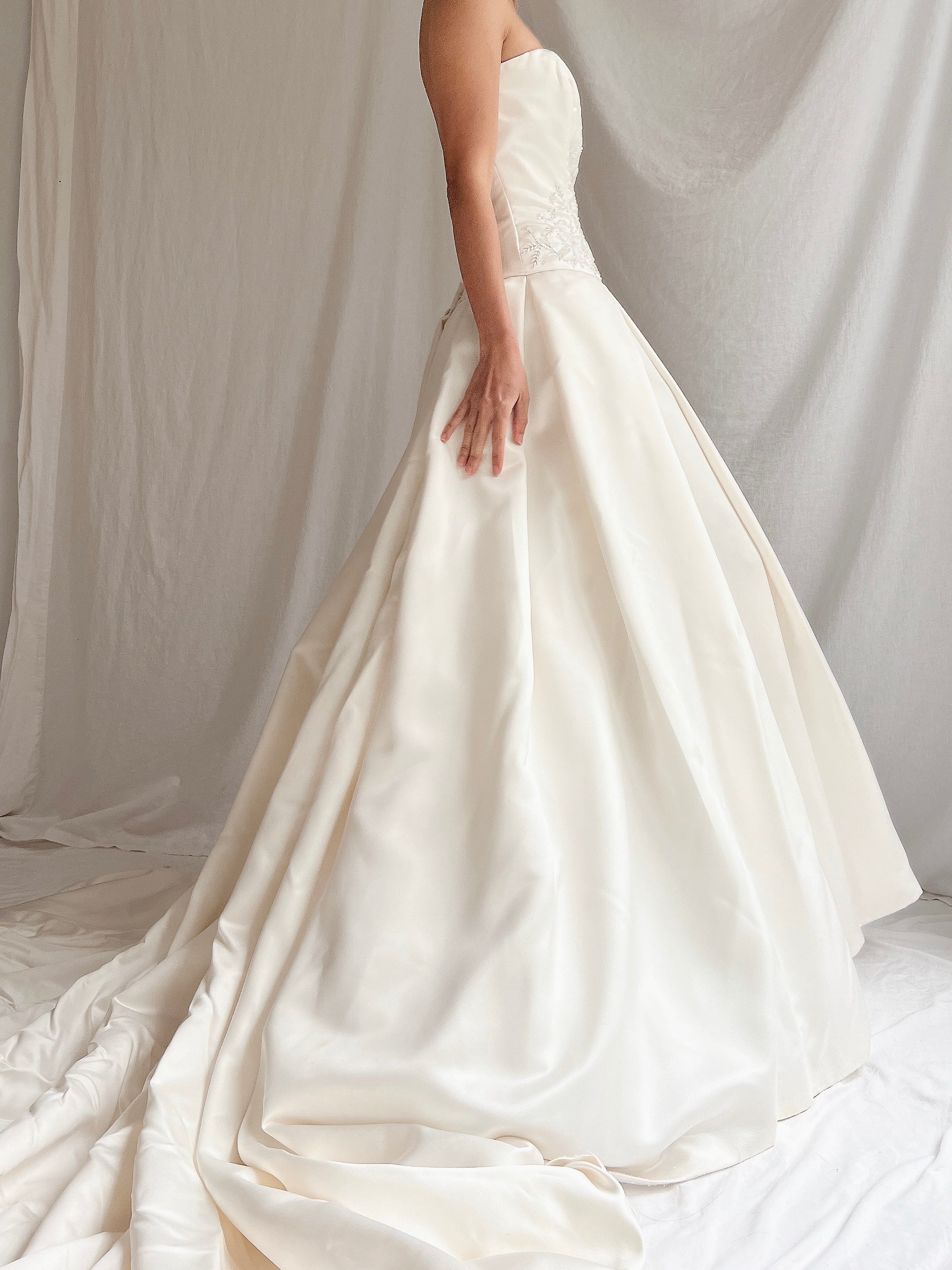 Vintage St. Pucci Satin Dropped Waist Gown - S/4/6
