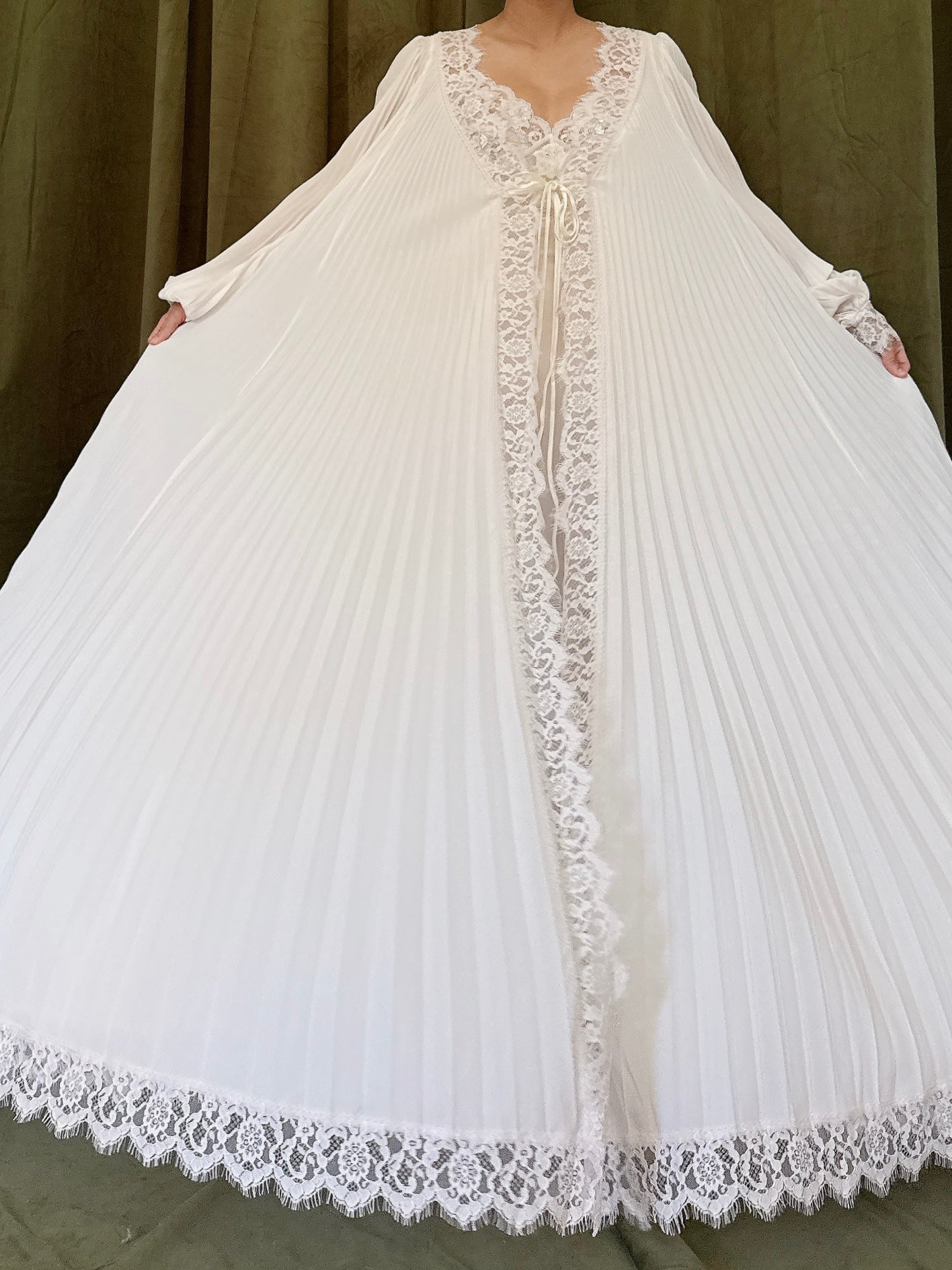 Vintage Claire Sandra Pleated Duster - OSFM