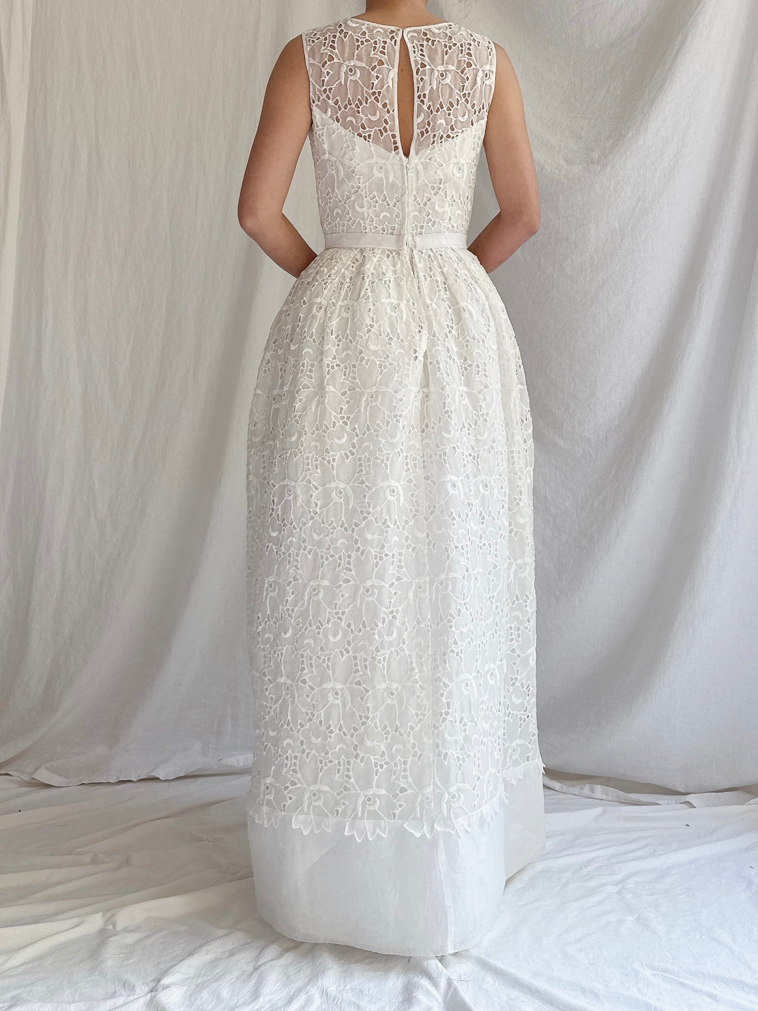 1960s Organza Cutout Gown - XXS