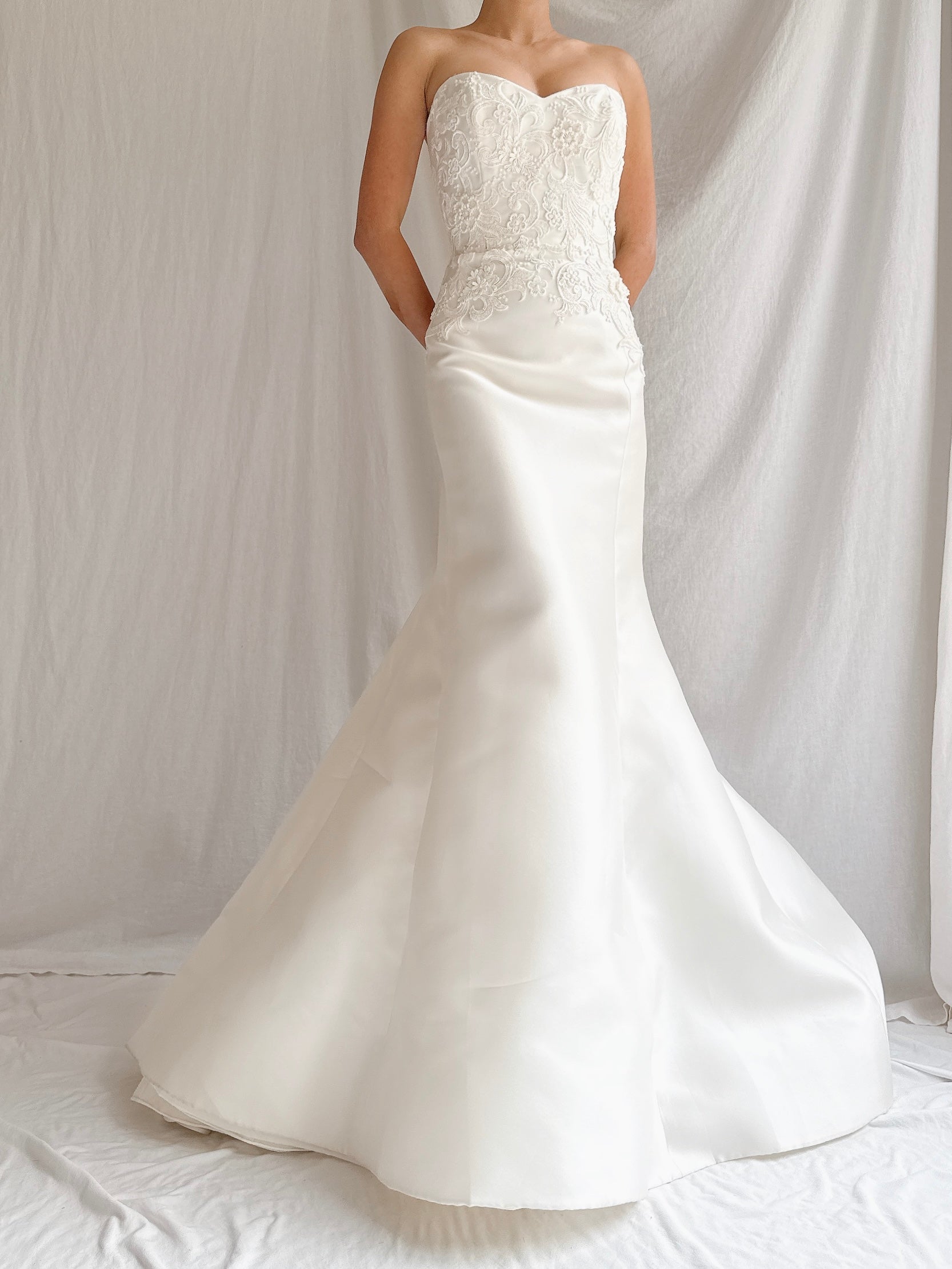 Liancarlo Couture Silk Mikado Strapless Dress - S/6