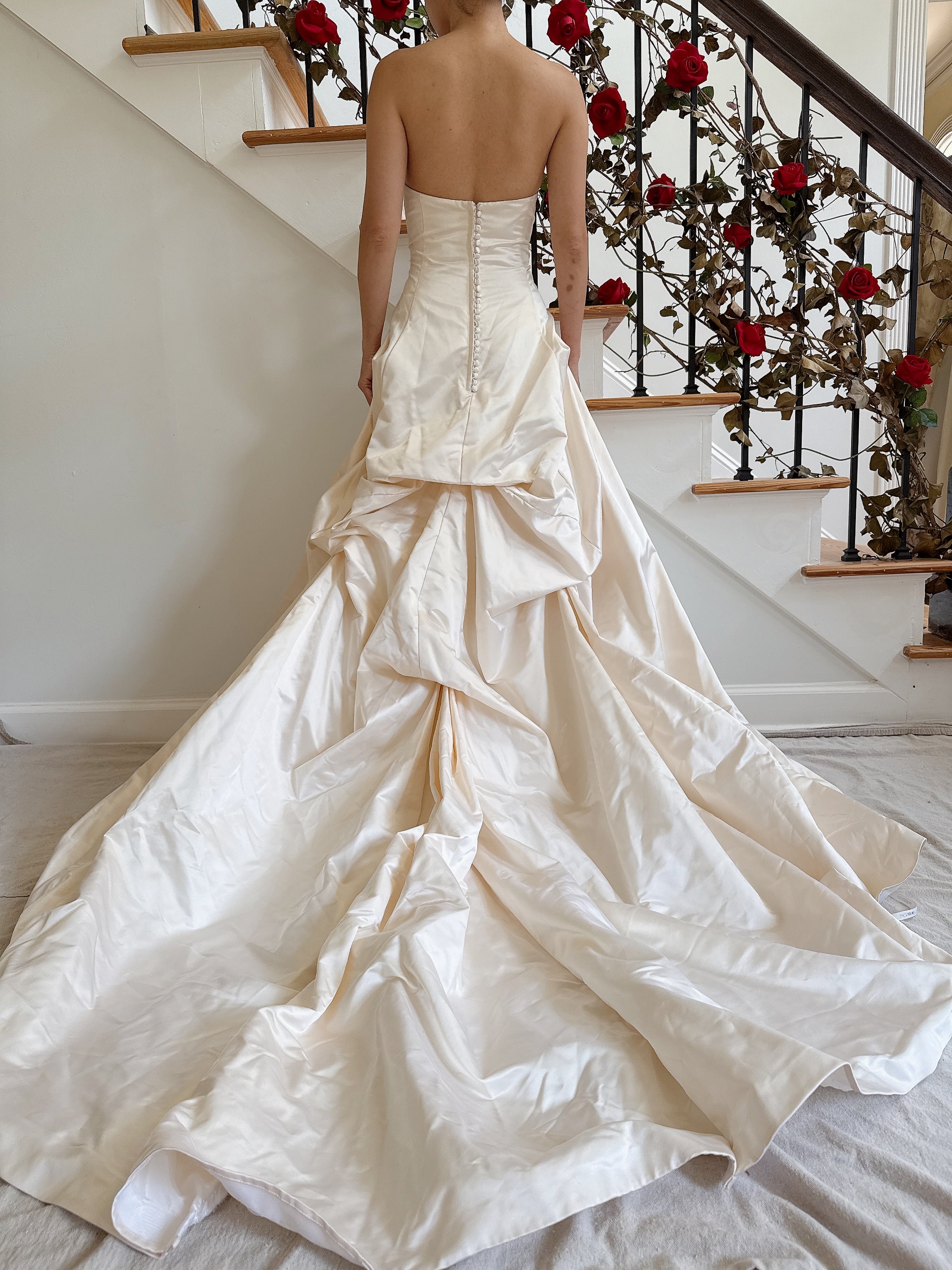 00 Marisa Silk Draped Gown - 35B/29W/58L from shoulders