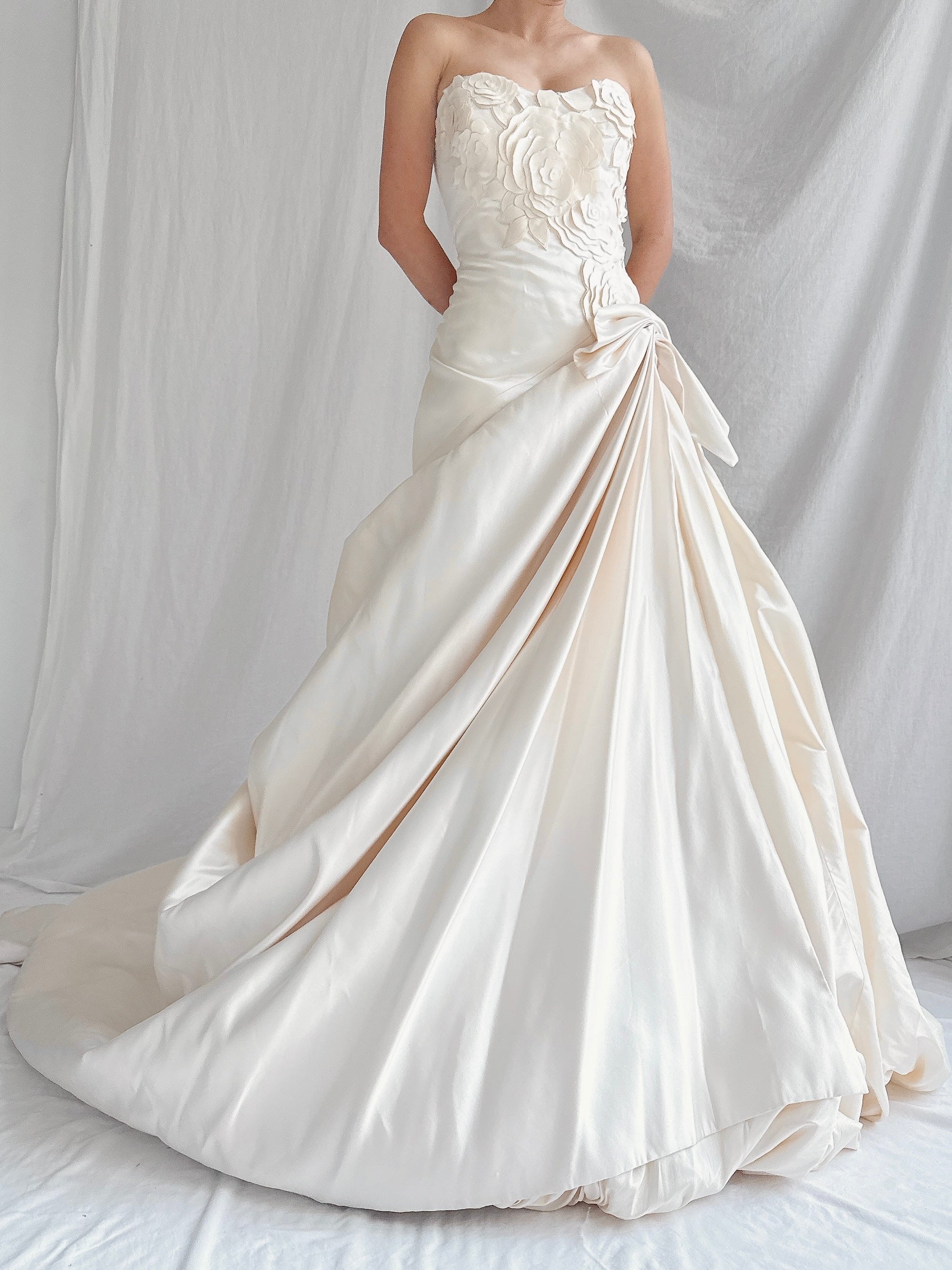 Vintage Ulla Maija Silk Draped Gown - S/6