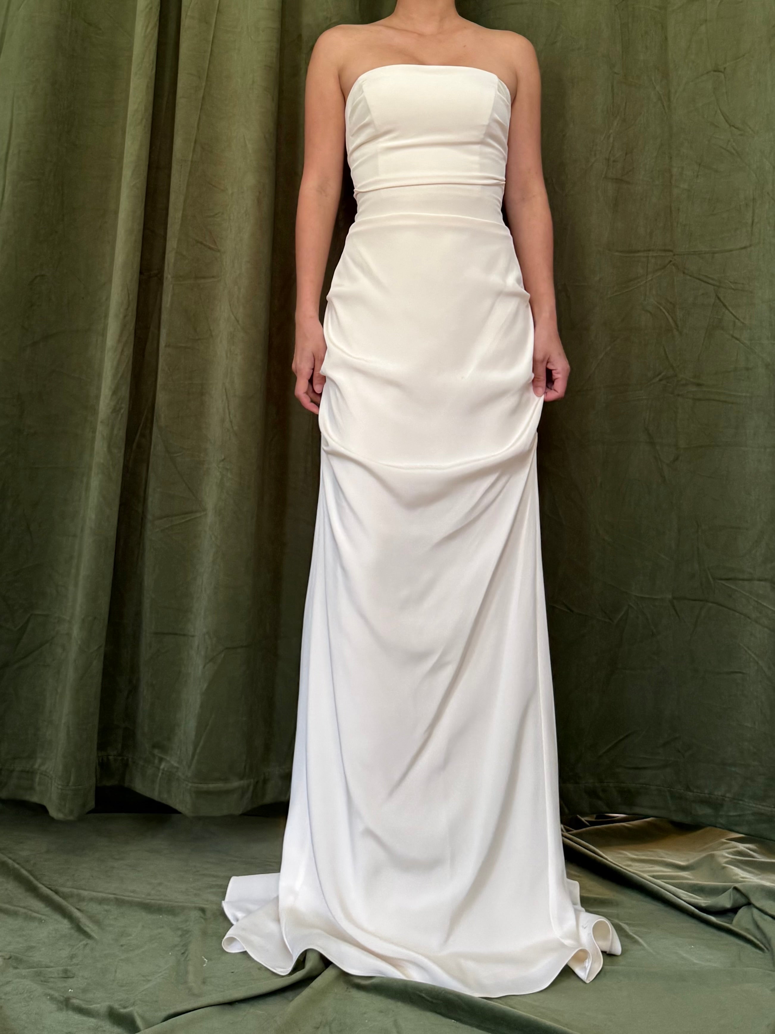 Vintage Ruche Silk Spandex Gown - XS/2