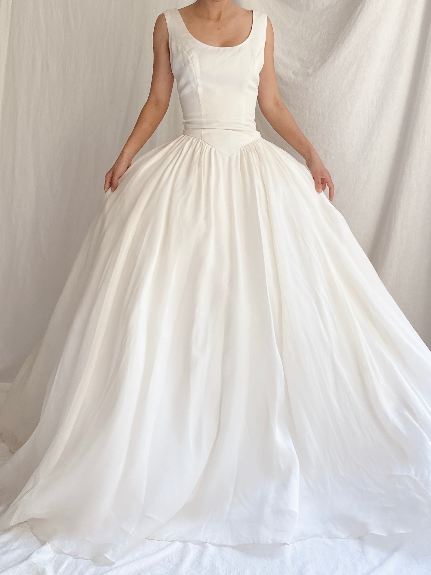 Vintage Silk Organza Gown - S