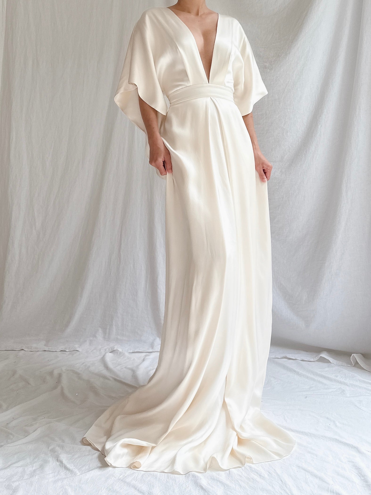 Temperley London Silk Kimono Sleeves Gown - S UK 8