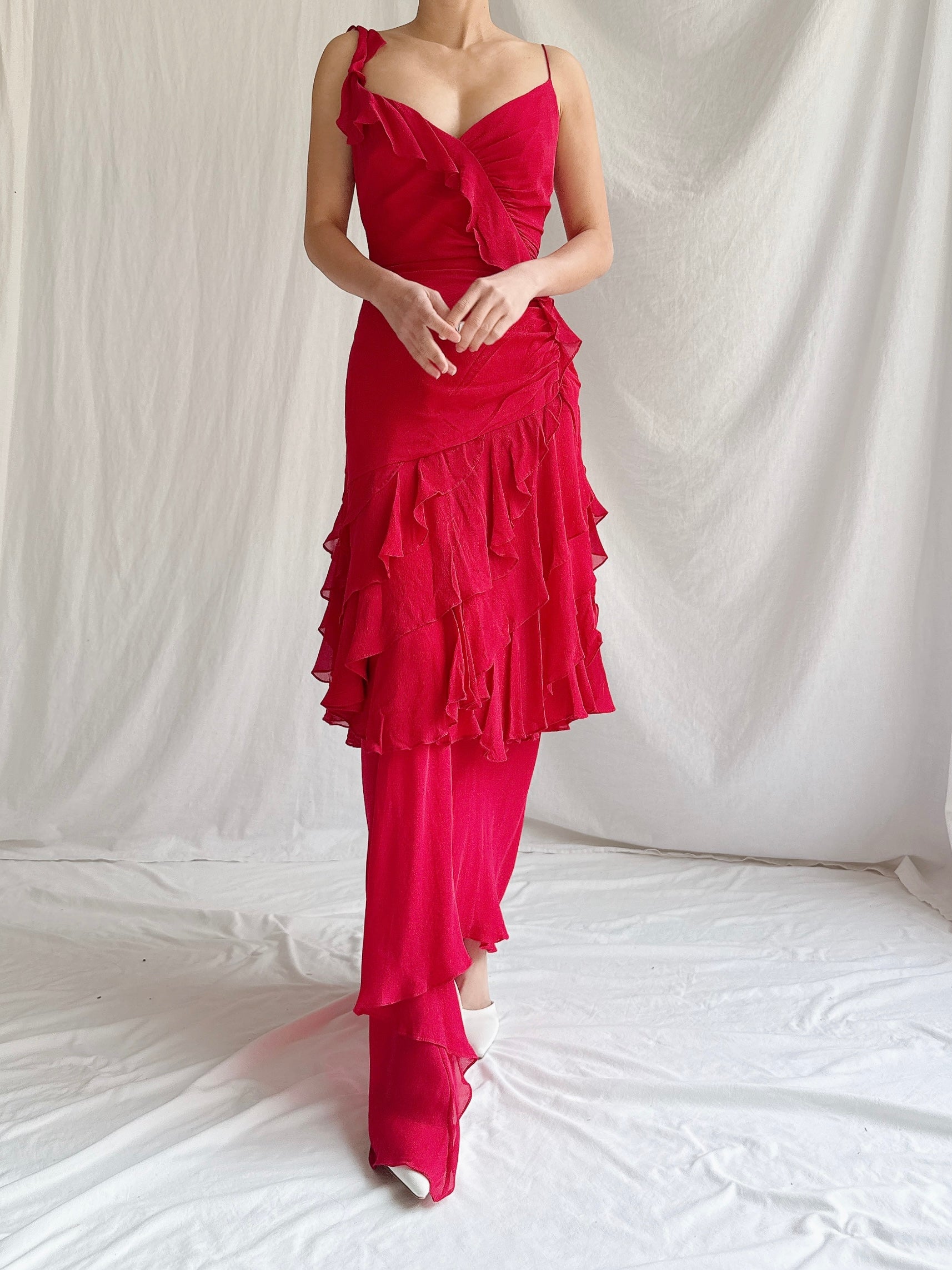Vintage Italian Silk Gown - M/L