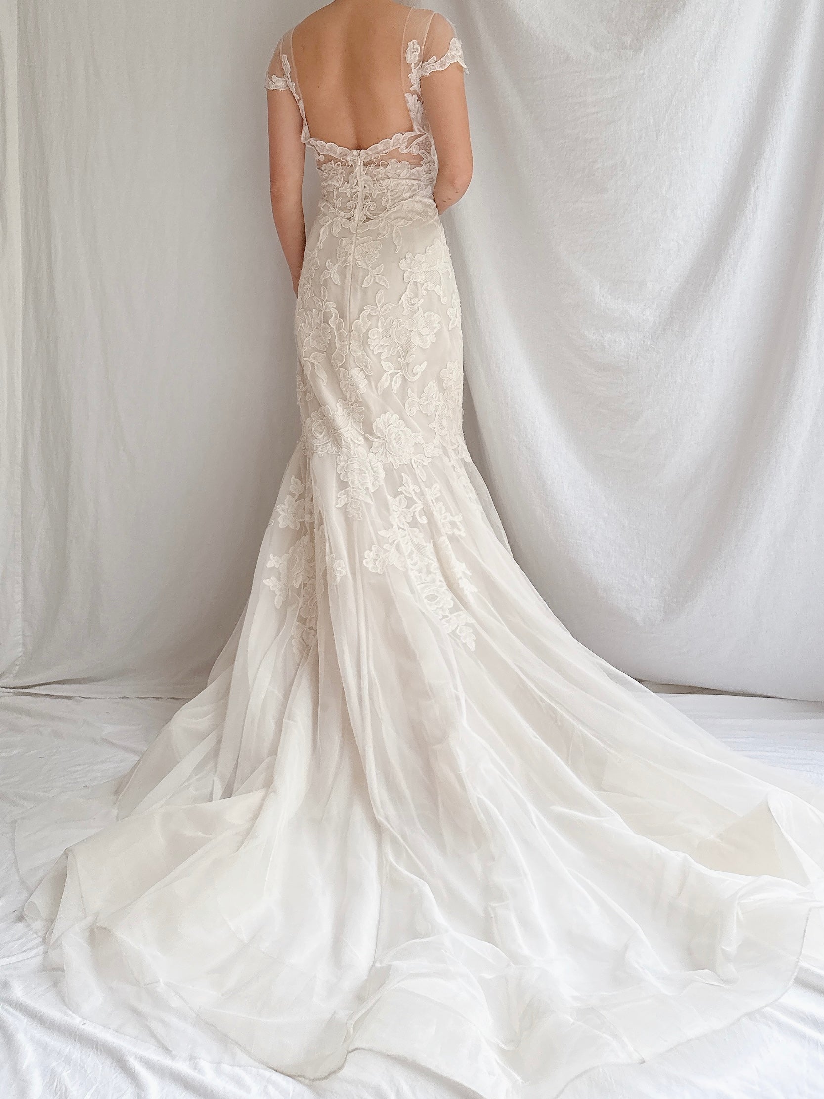 Vintage Liancarlo Illusion Lace Gown - S/6