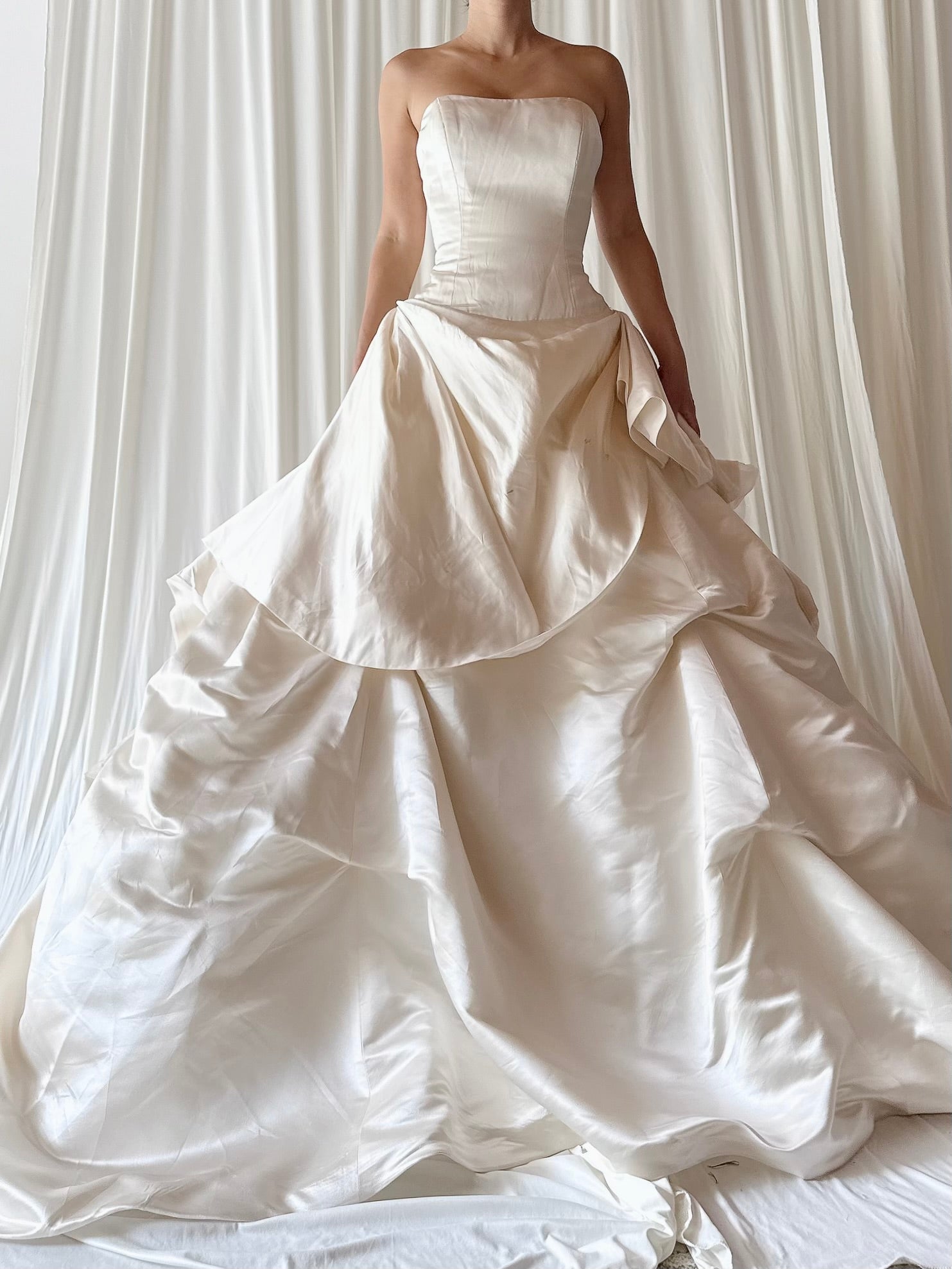 Vintage Anne Barge Silk Draped Gown - S/4