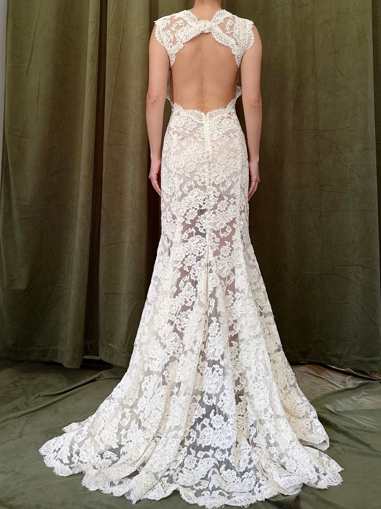 Vintage Monique Llhuilier Sheer Gown - M/6