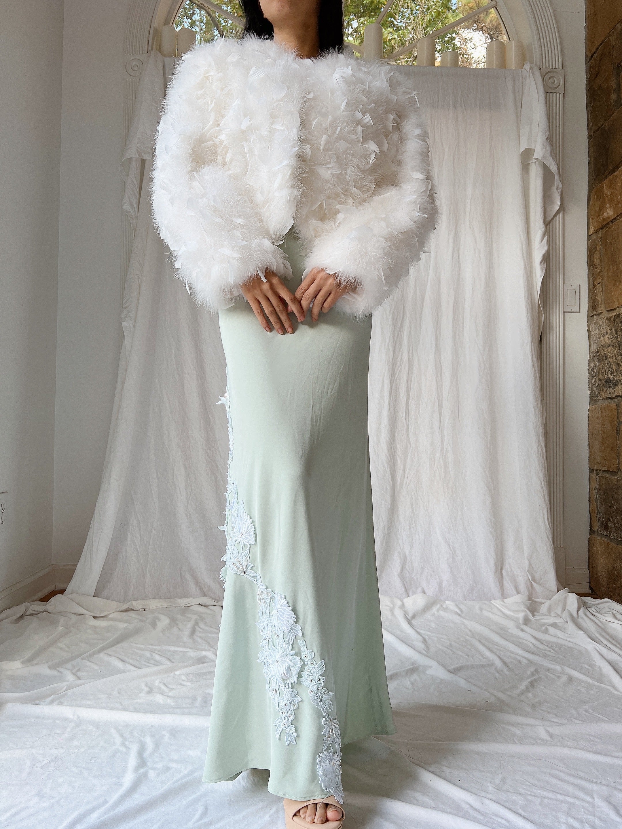 Vintage Feather Jacket - S/M