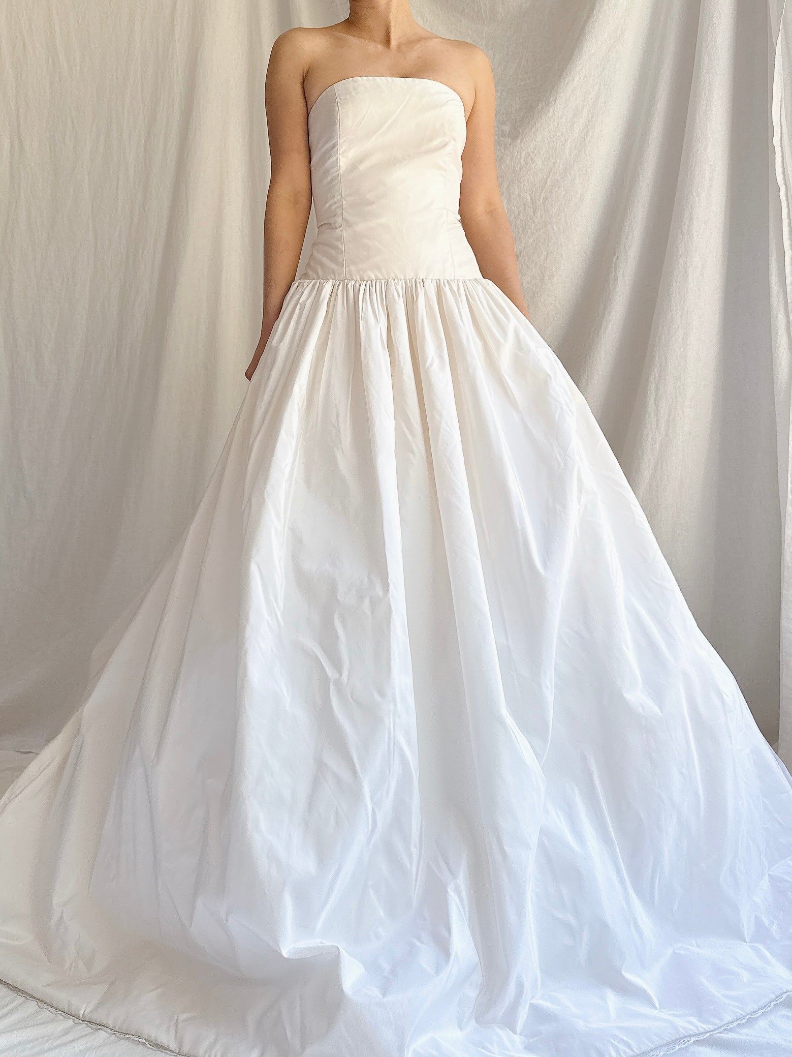 1990s Silk Dropped Waist Gown - M