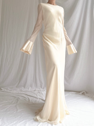 Vintage Amy Michelson Silk Bias Cut Gown - S/4/6