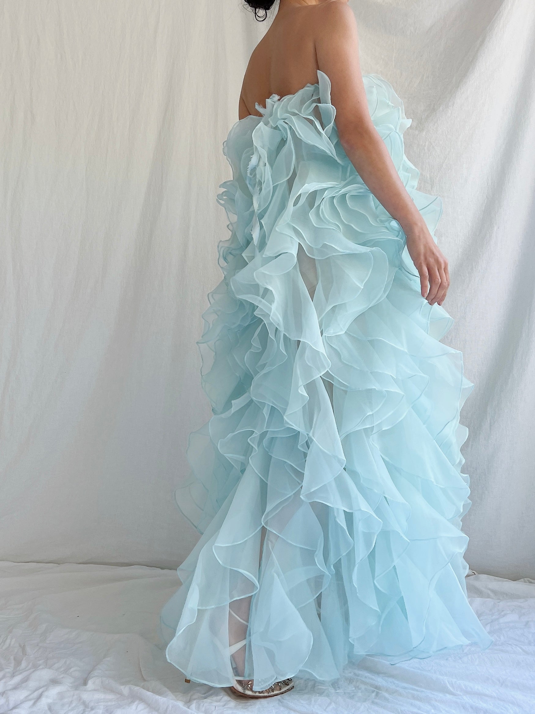 Cyan Ruffle Skirt/Dress - OSFM