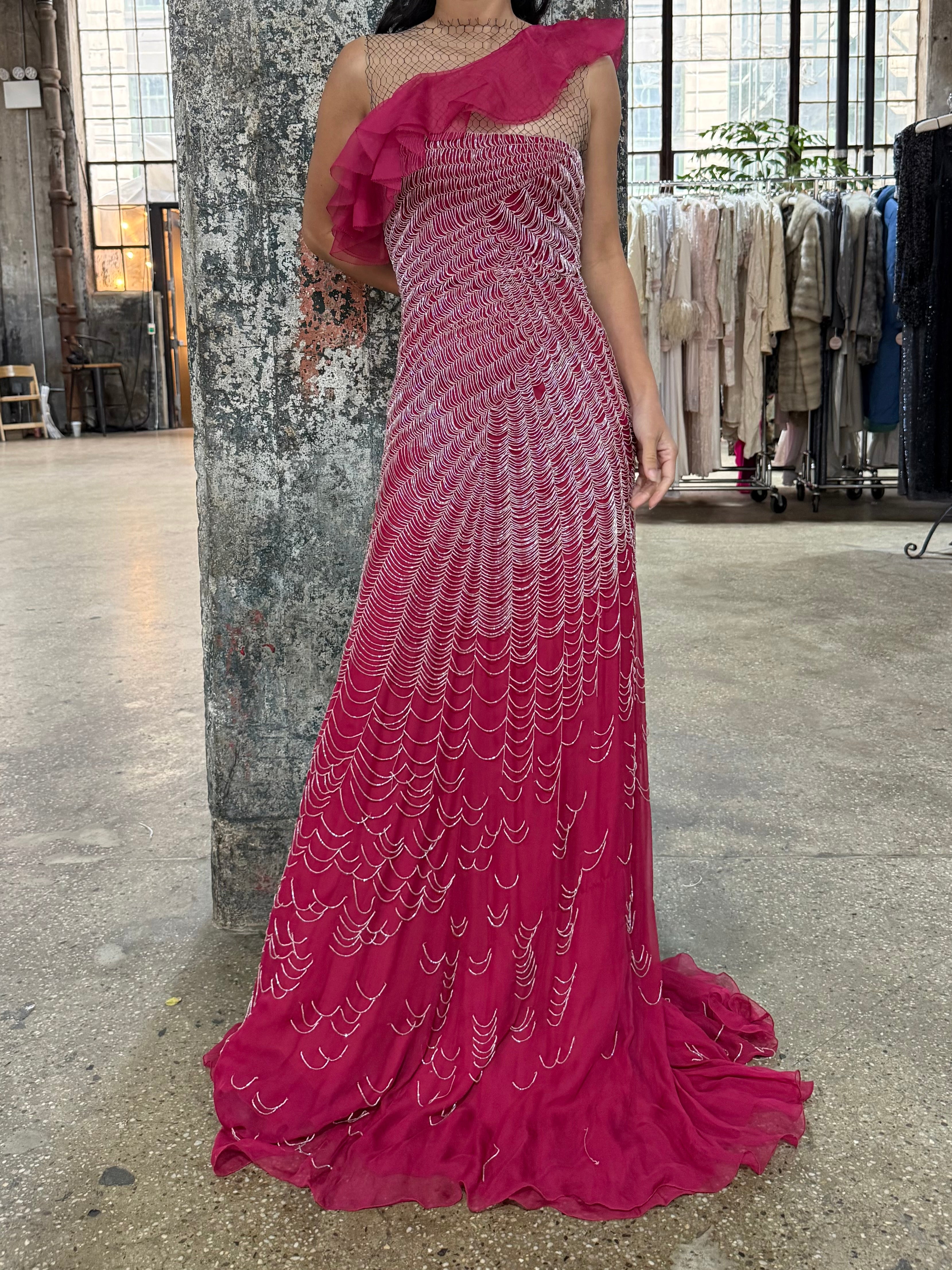 Vintage Valentino Silk Gown - S