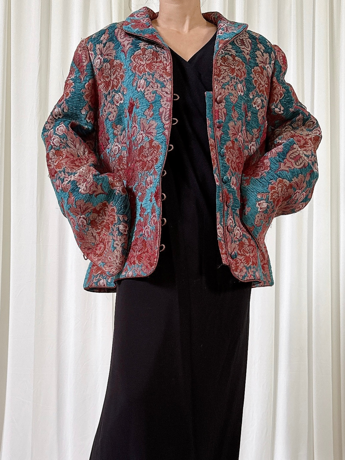 Vintage Paule Vasseure Bouquet Jacket - Size 48