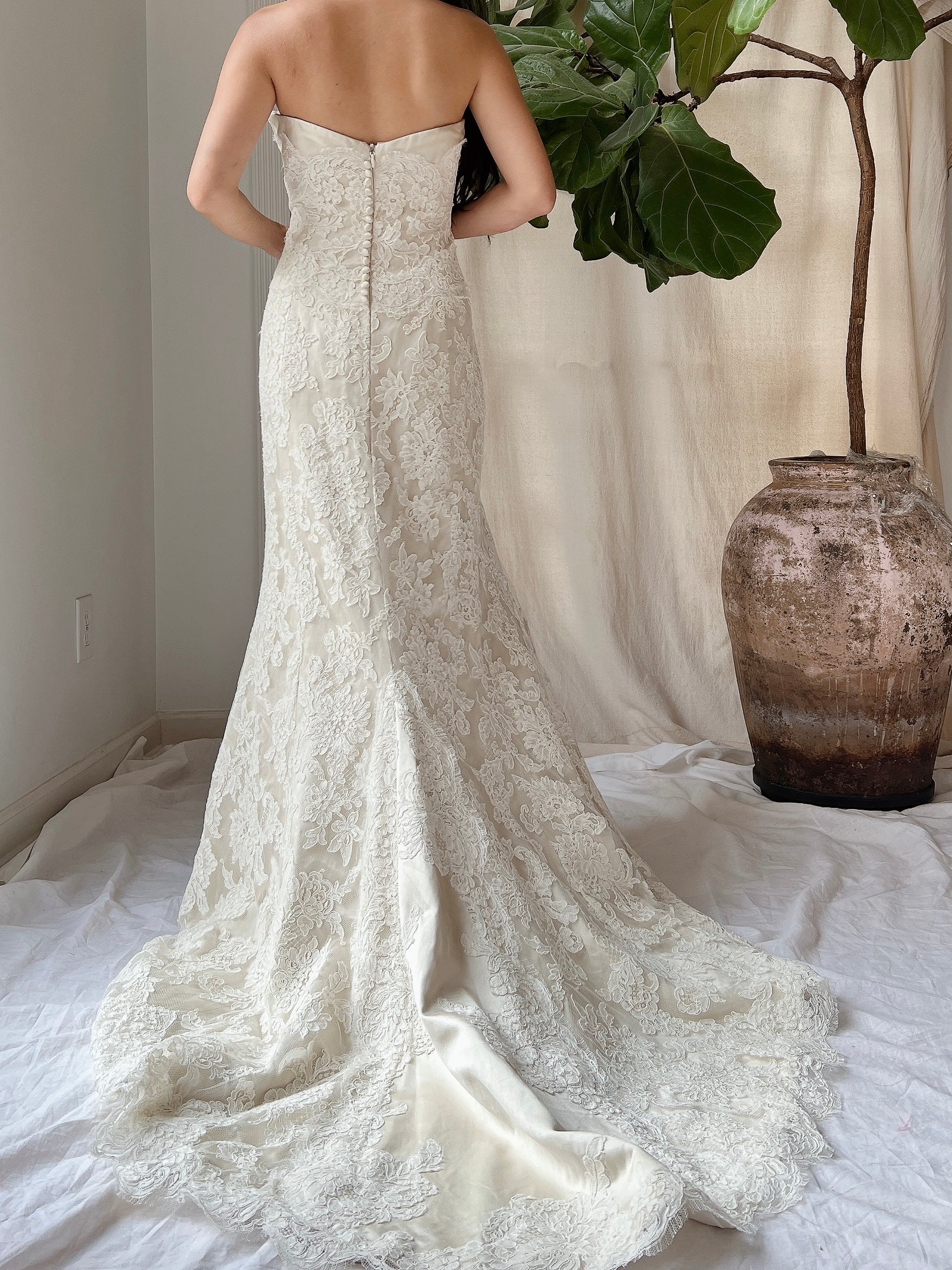 Alecon Modern Trousseau Lace Gown - L/US 12