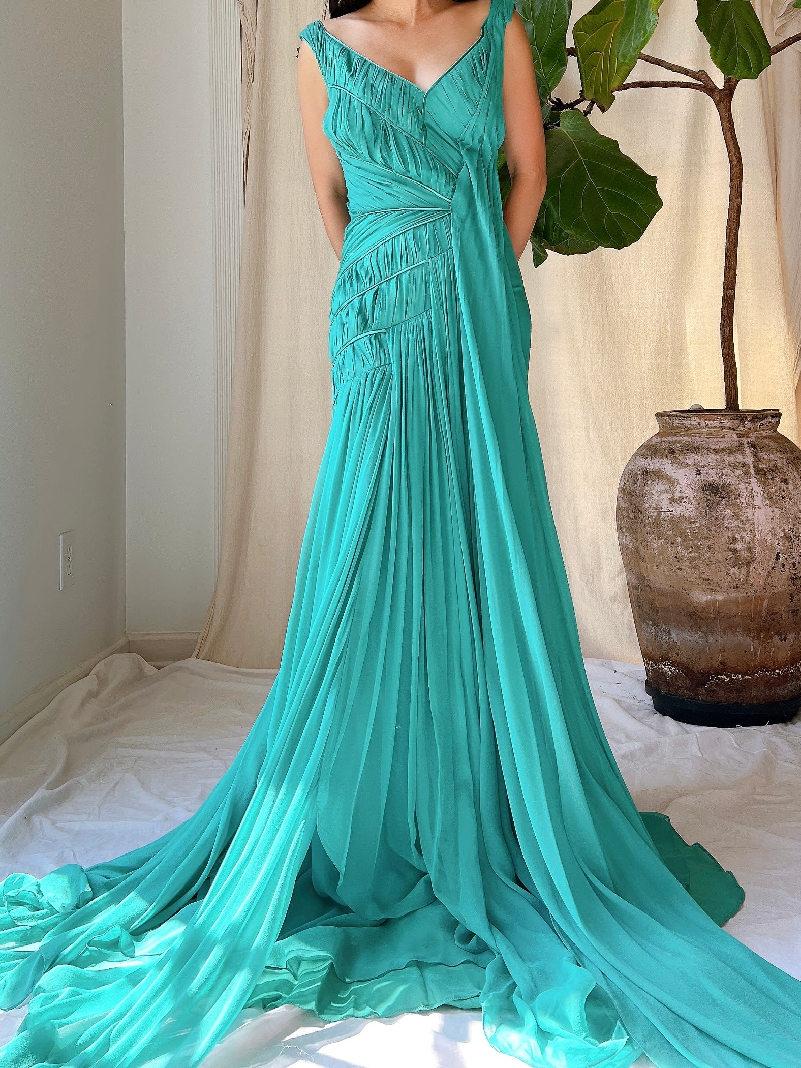 Bibhu Mohapatra Silk Draped Gown - S