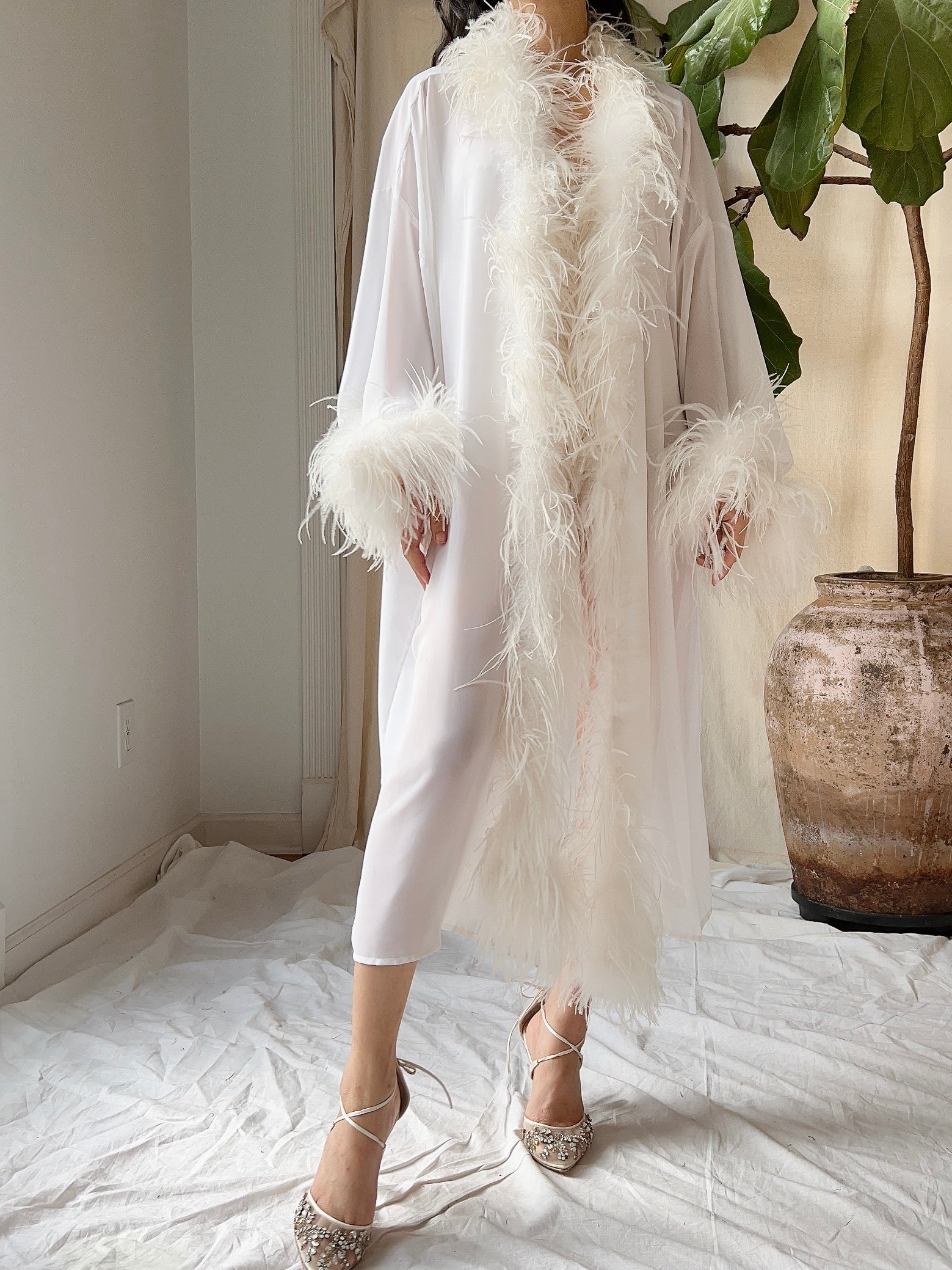 Vintage Chiffon Feather Duster - OSFM
