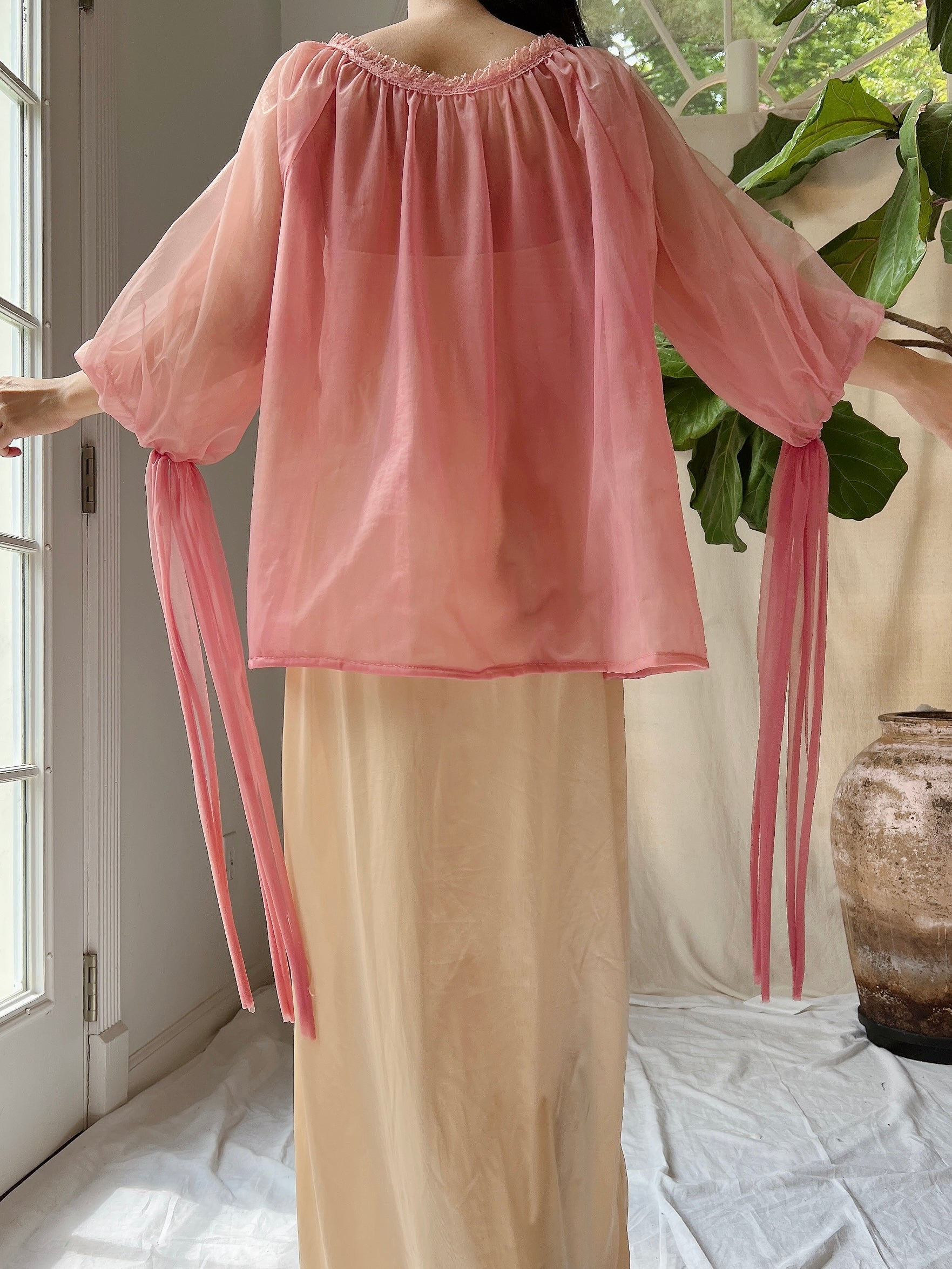 Vintage Nylon Bed Jacket - OSFM