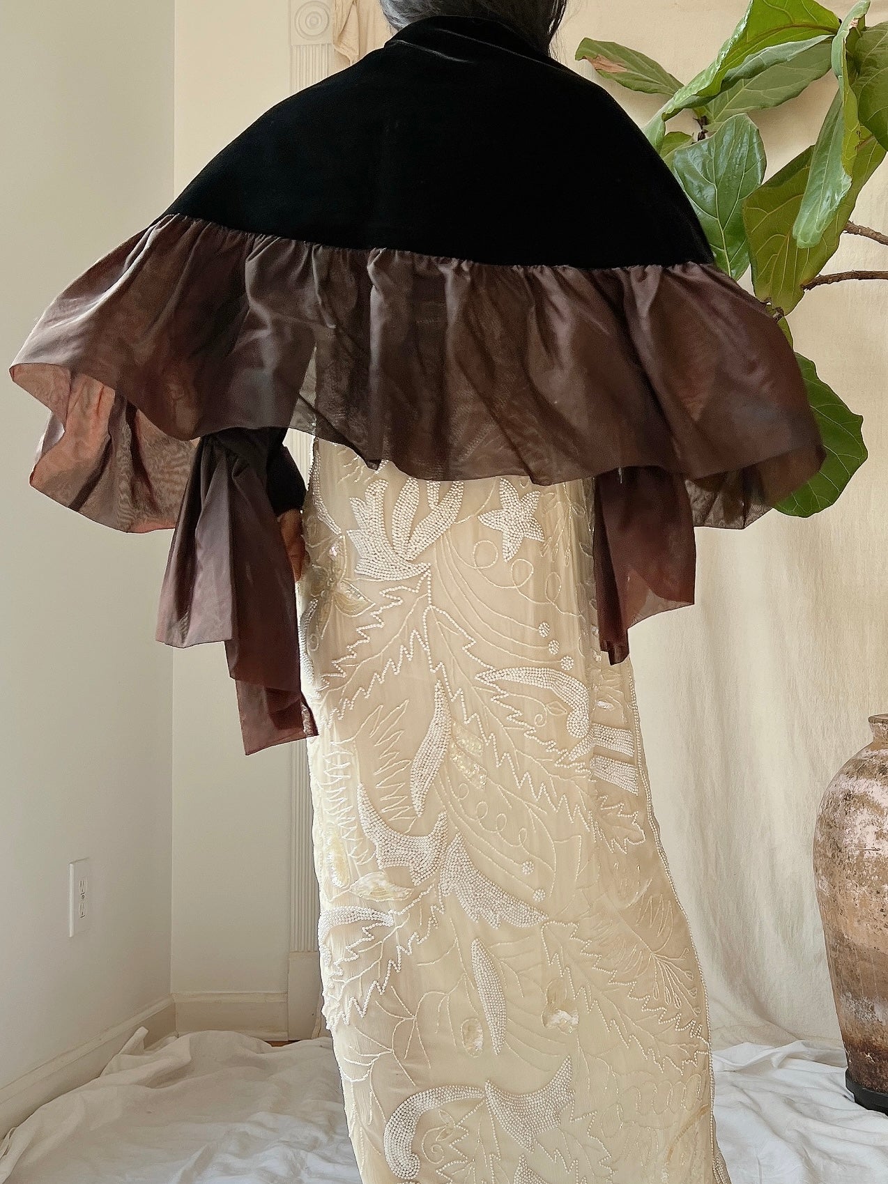 Vintage Velvet Ombre Shawl - OSFA