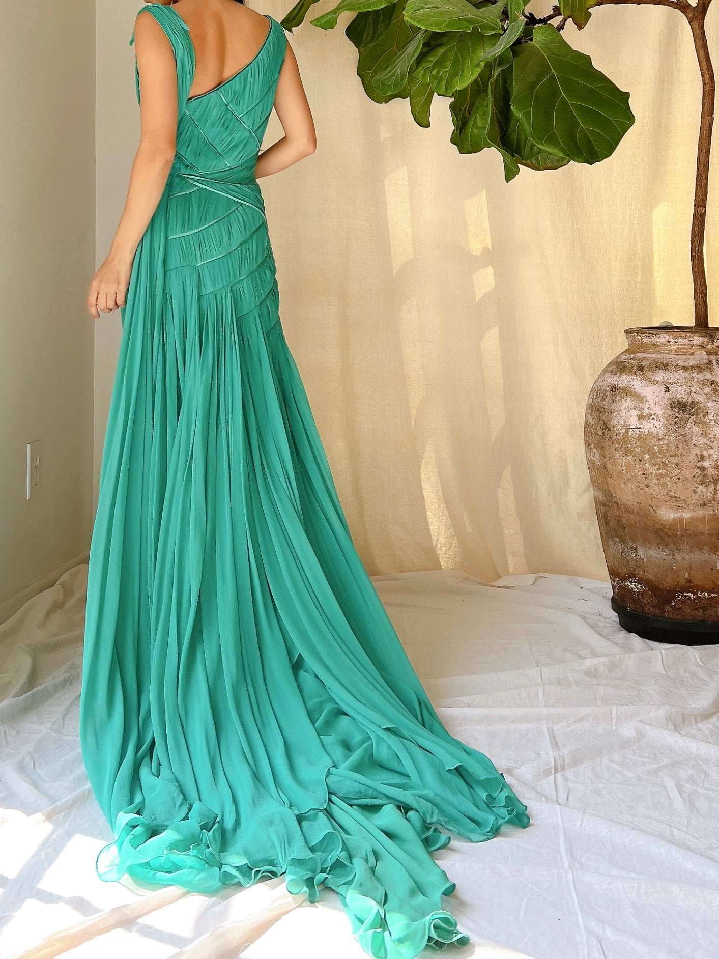 Bibhu Mohapatra Silk Draped Gown - S