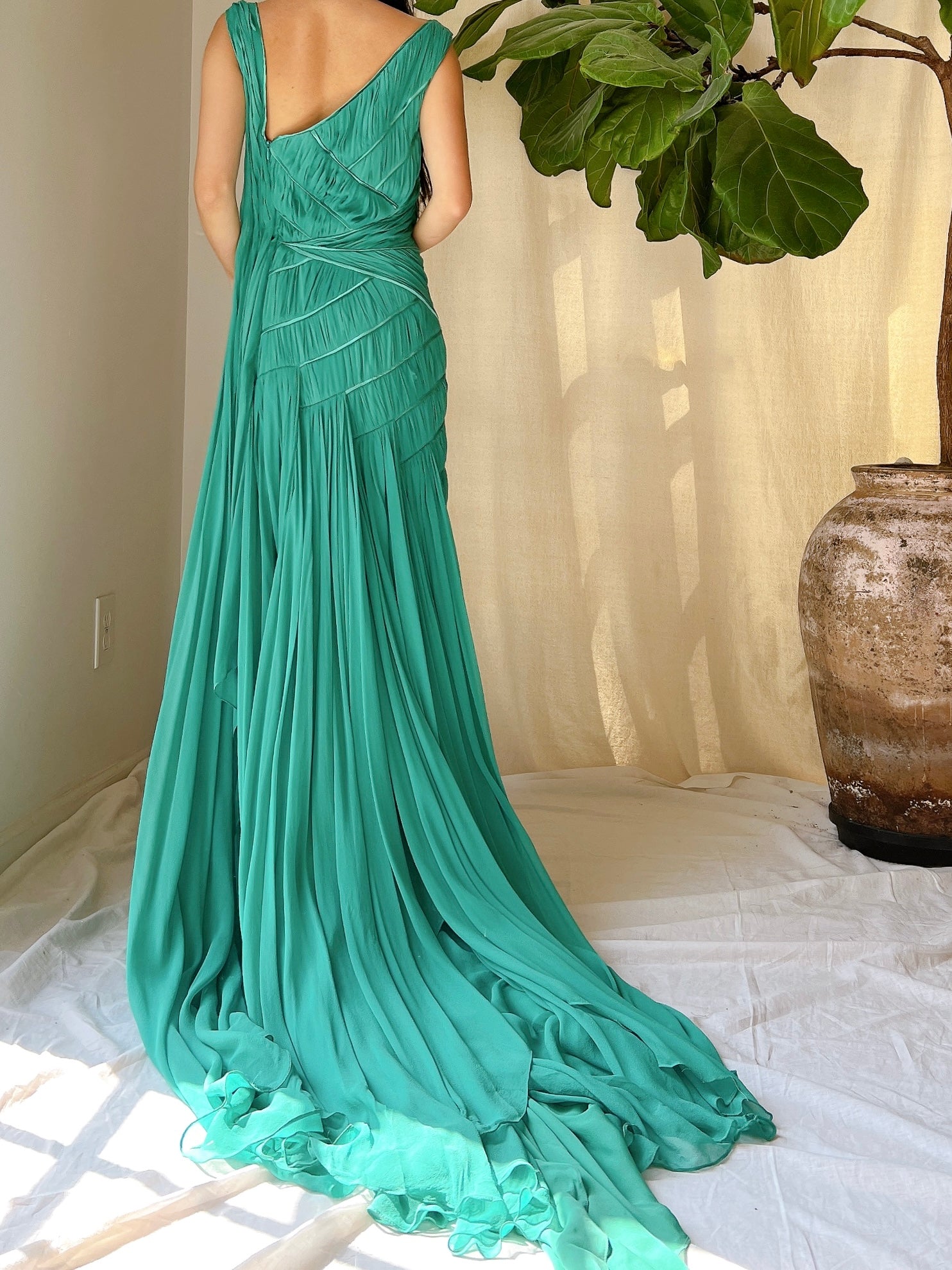Bibhu Mohapatra Silk Draped Gown - S
