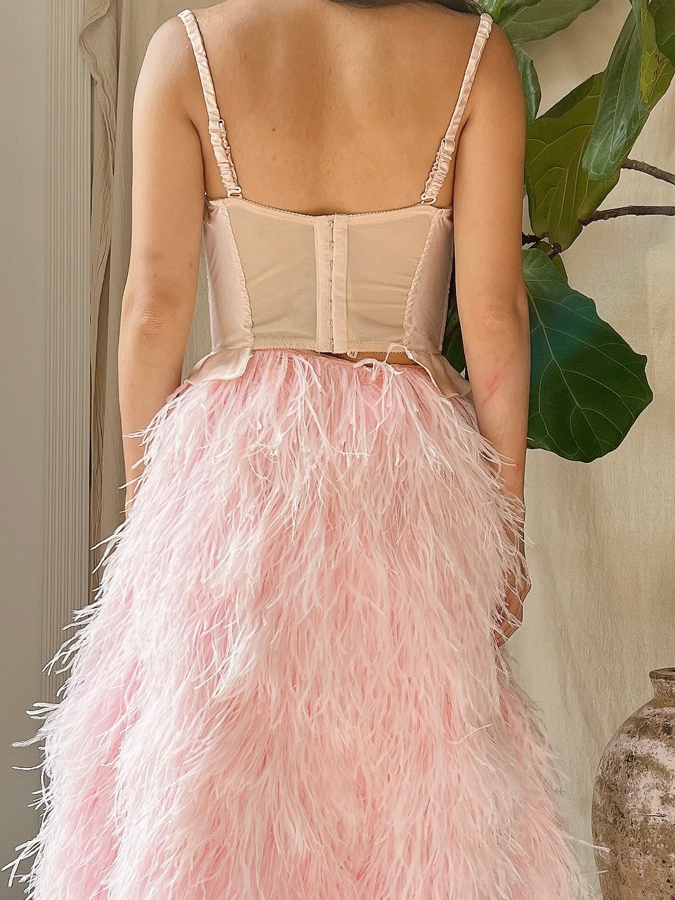 Vintage Satin Corset Bustier - XS