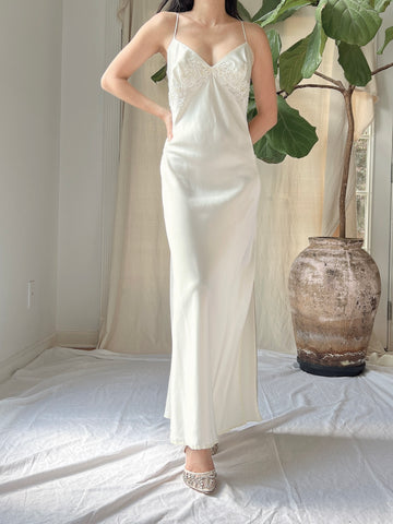 Vintage Satin Slip Dress - S/M