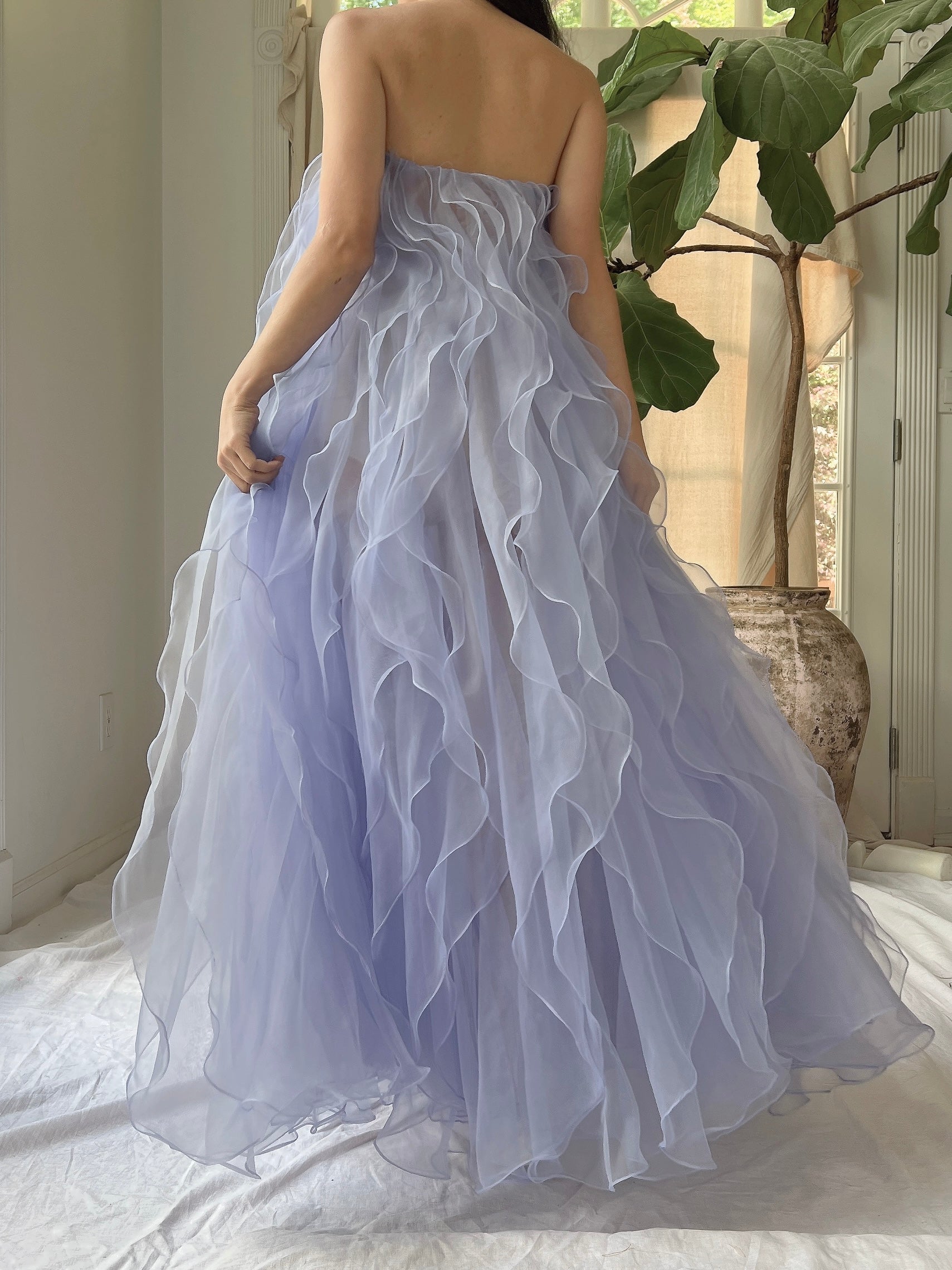 Vintage Ruffle Dress/Skirt - XS-M