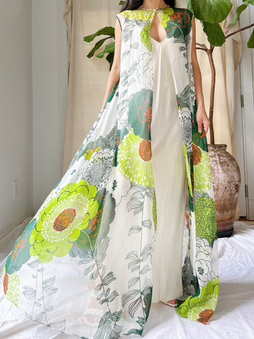 Vintage Silk Kaftan and Slip - M