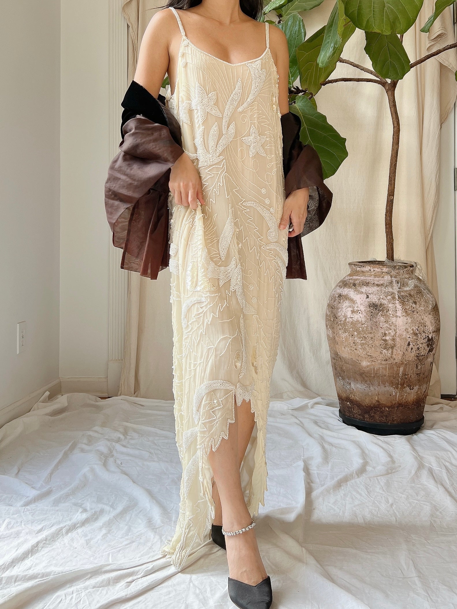 Vintage Velvet Ombre Shawl - OSFA