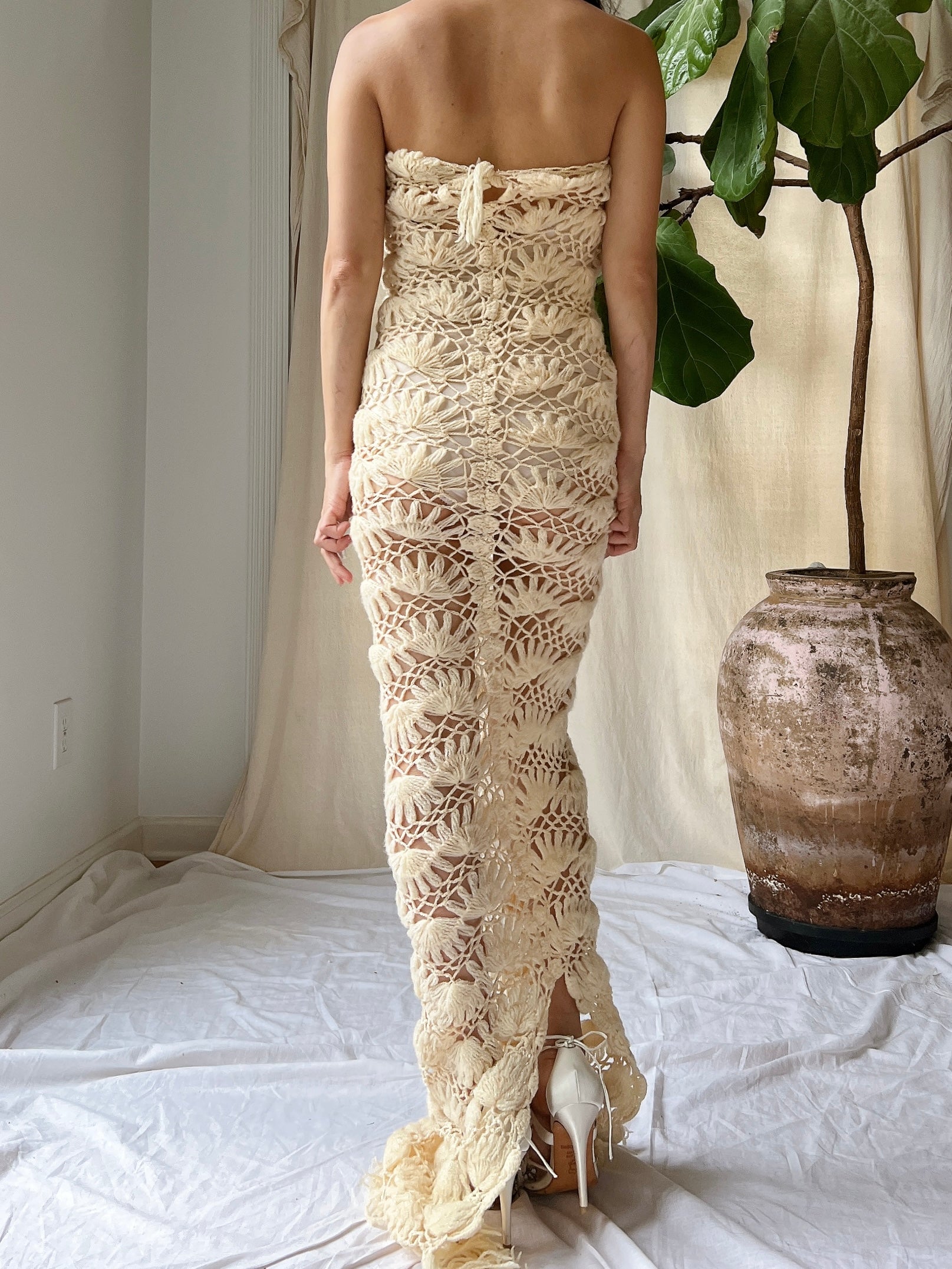 Vintage Crochet Tube Dress - XS