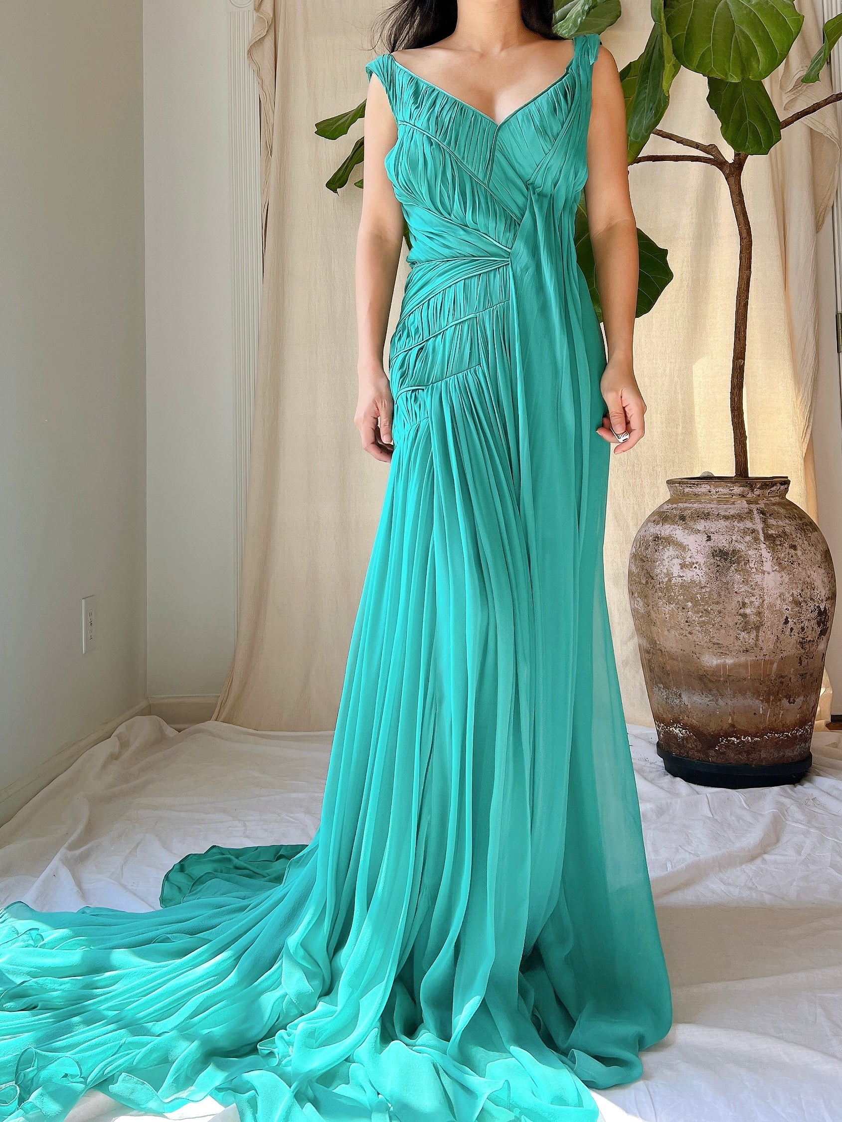 Bibhu Mohapatra Silk Draped Gown - S